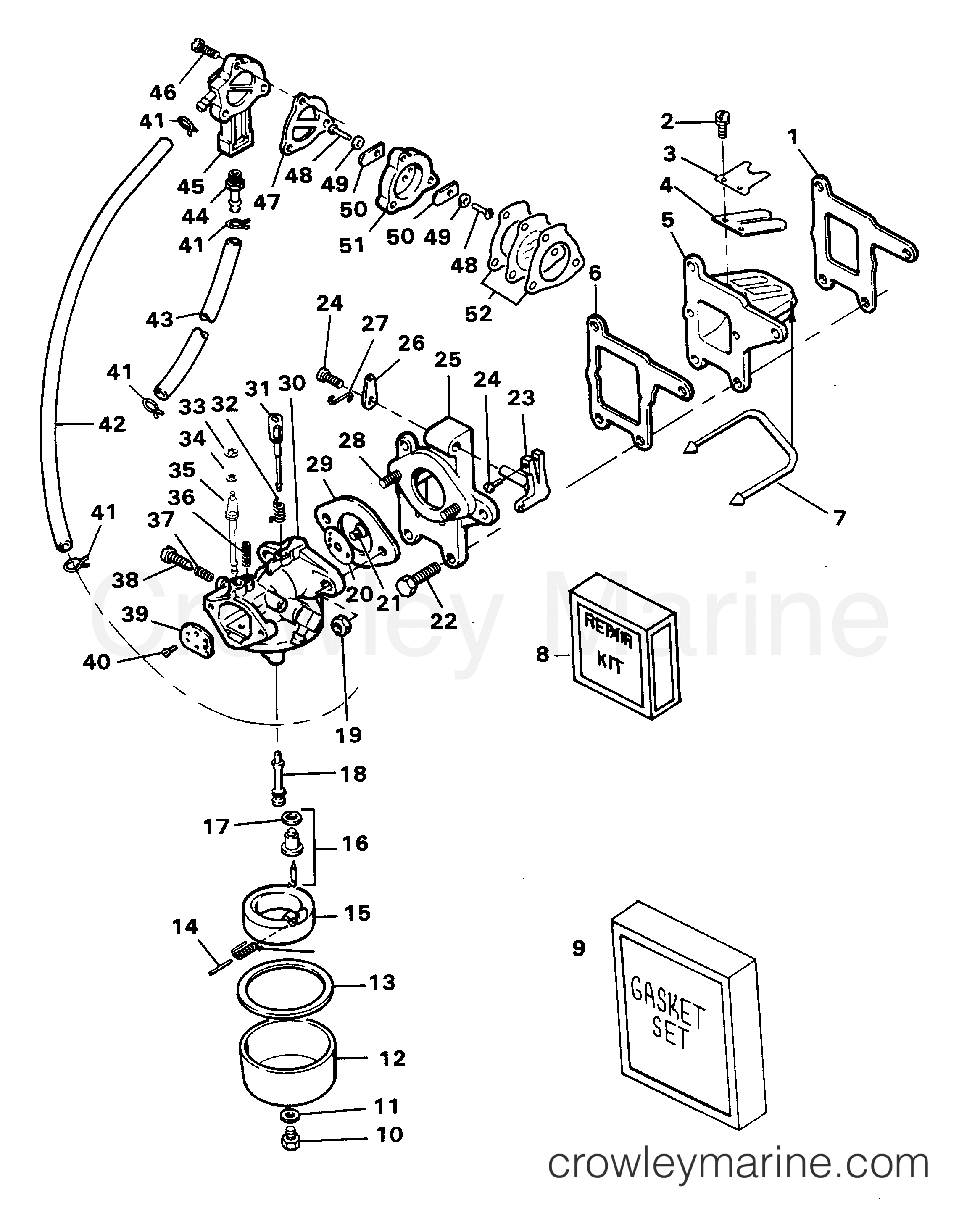1981 Outboard 7.5 - H0072B81D - FUEL SYSTEM