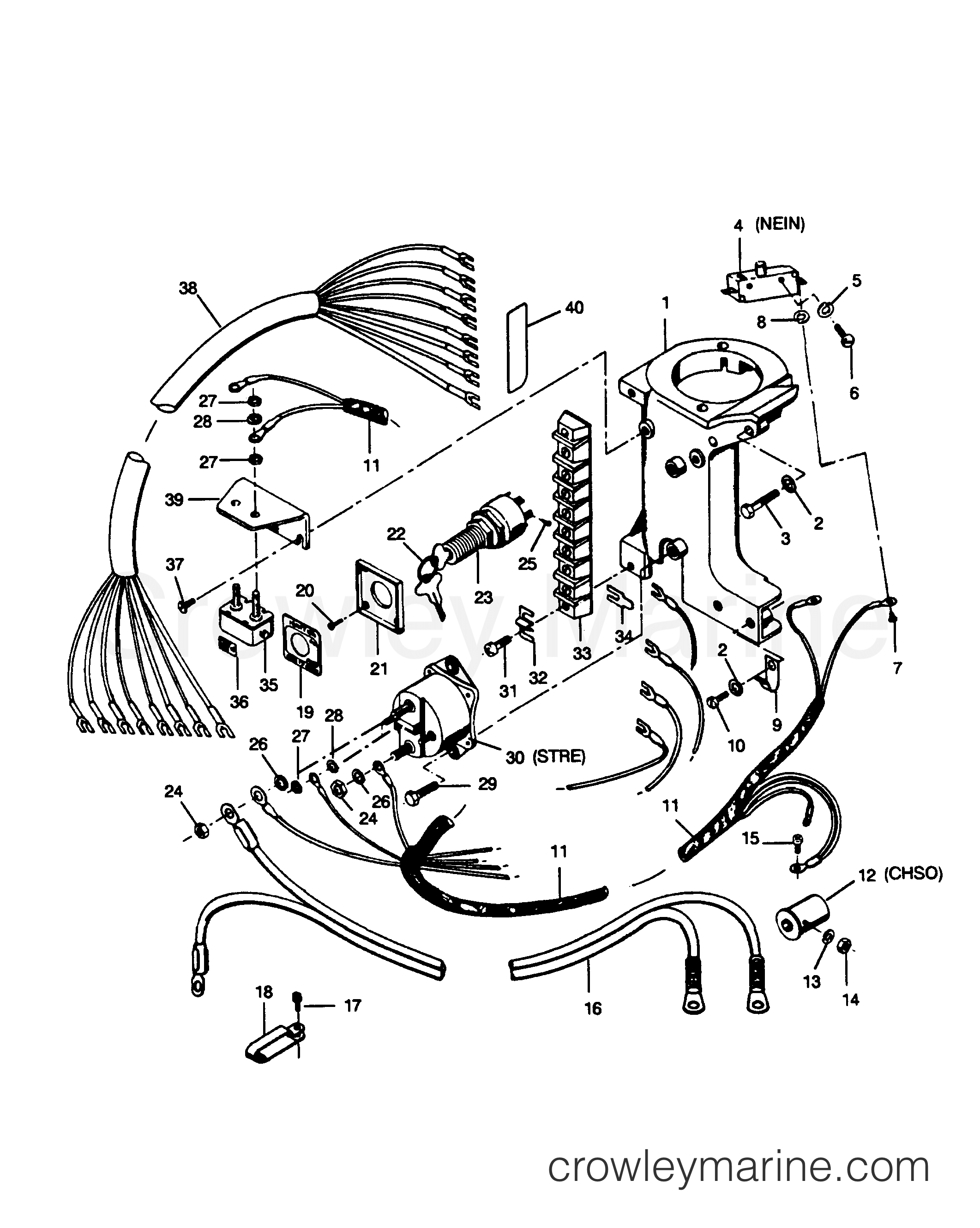 1989 Outboard 25 - 256F9A [Force] - ELECTRICAL COMPONENTS