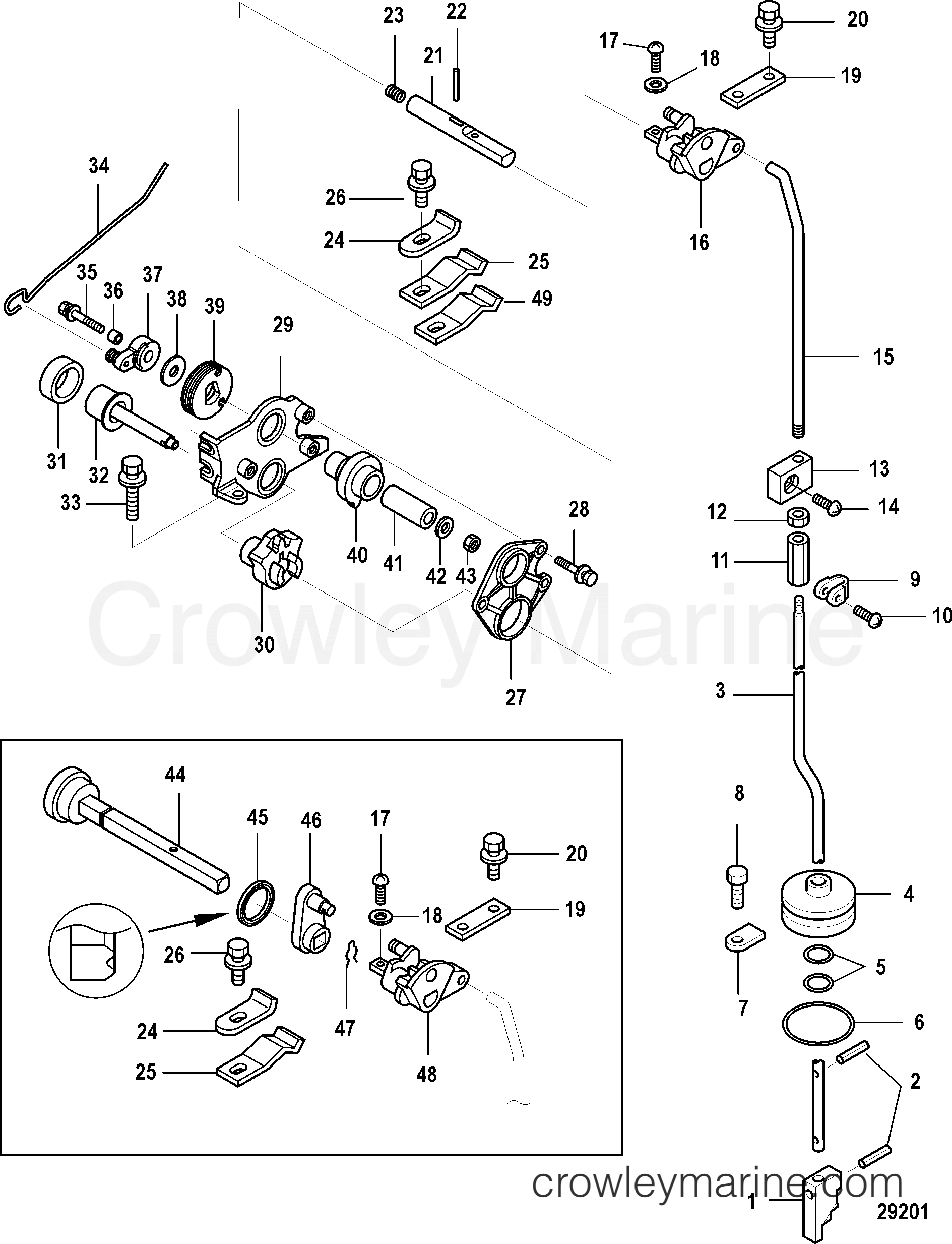 2006 Outboard 9.9 [ELH 4] - 7F10312ZA - SHIFT COMPONENTS, BIGFOOT