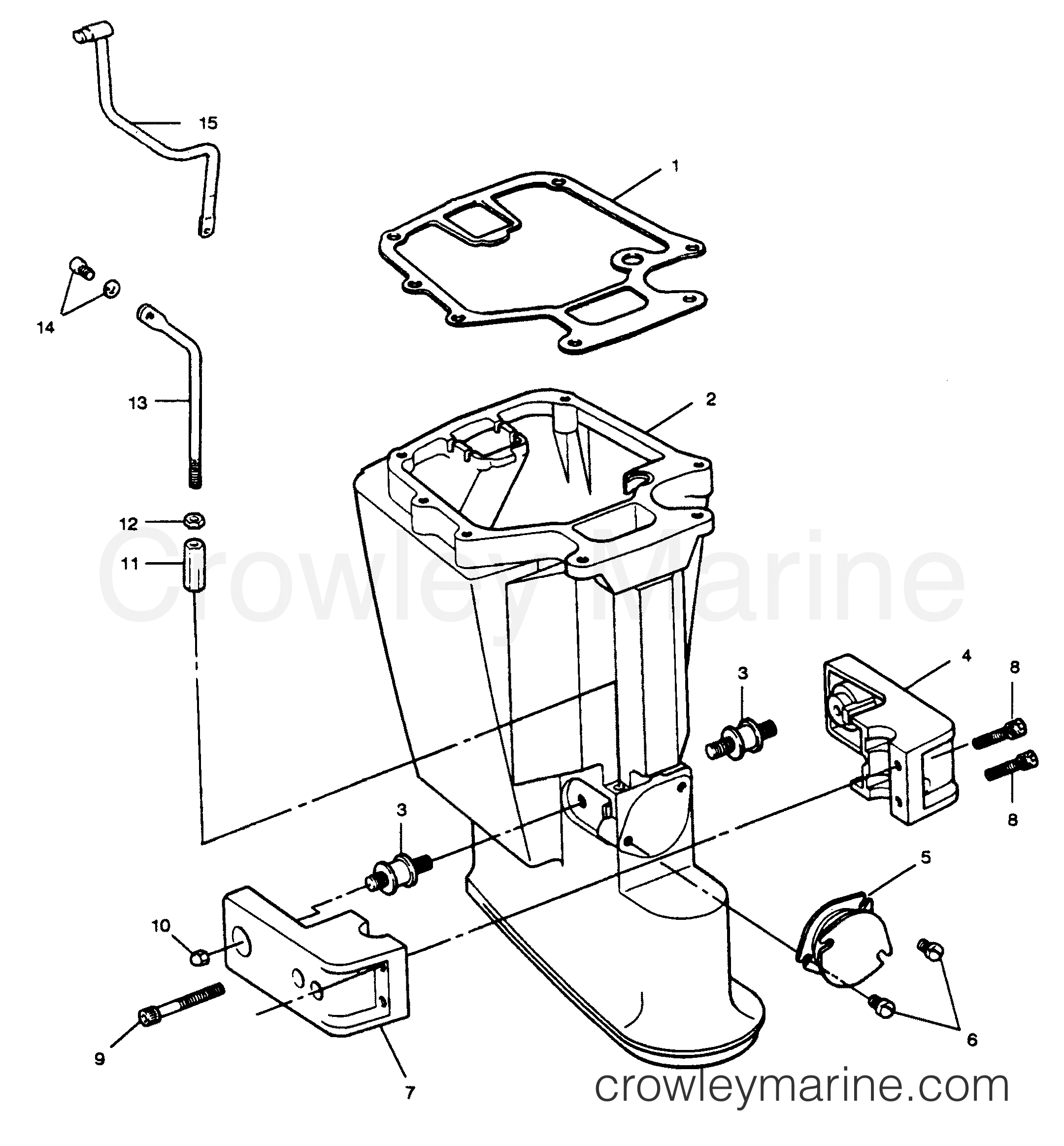 1988 Outboard 50 - 504S8D [Force] - MOTOR LEG