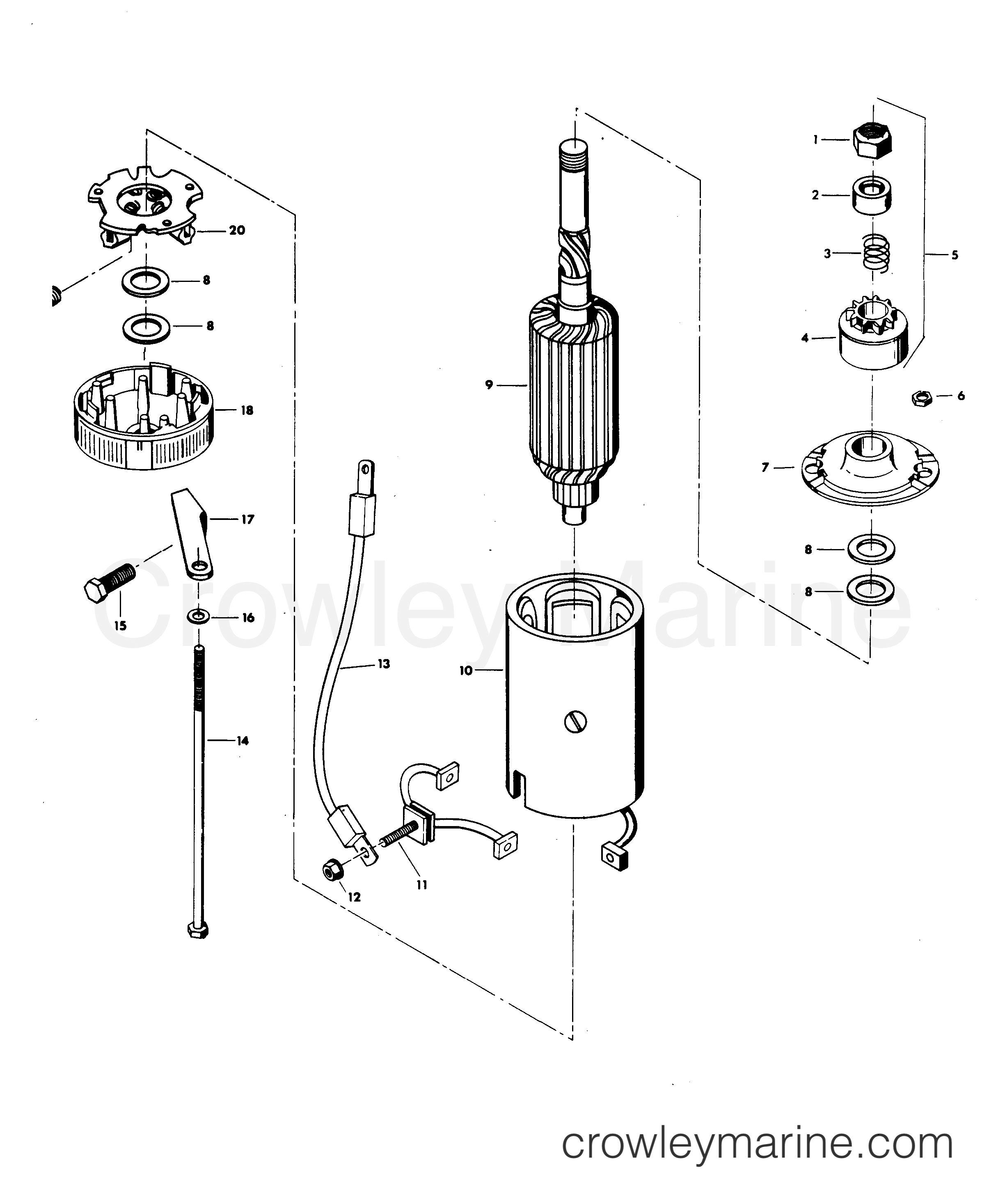 1979 Outboard 140 - 0P1405H9A - STARTER