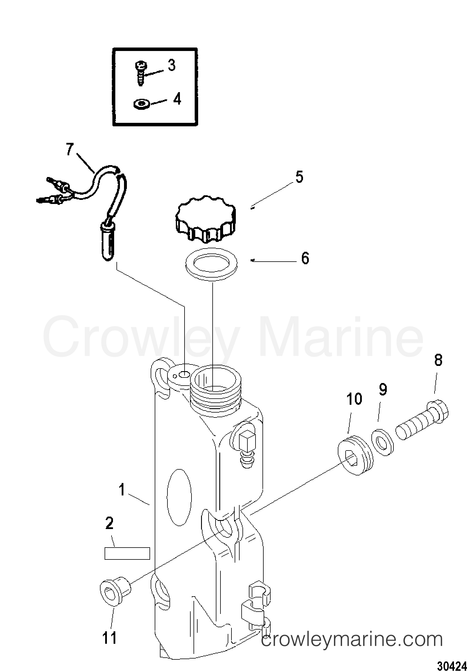 OIL INJECTION COMPONENTS 2002 Outboard 200DFI [XL DIG] 1200D832E