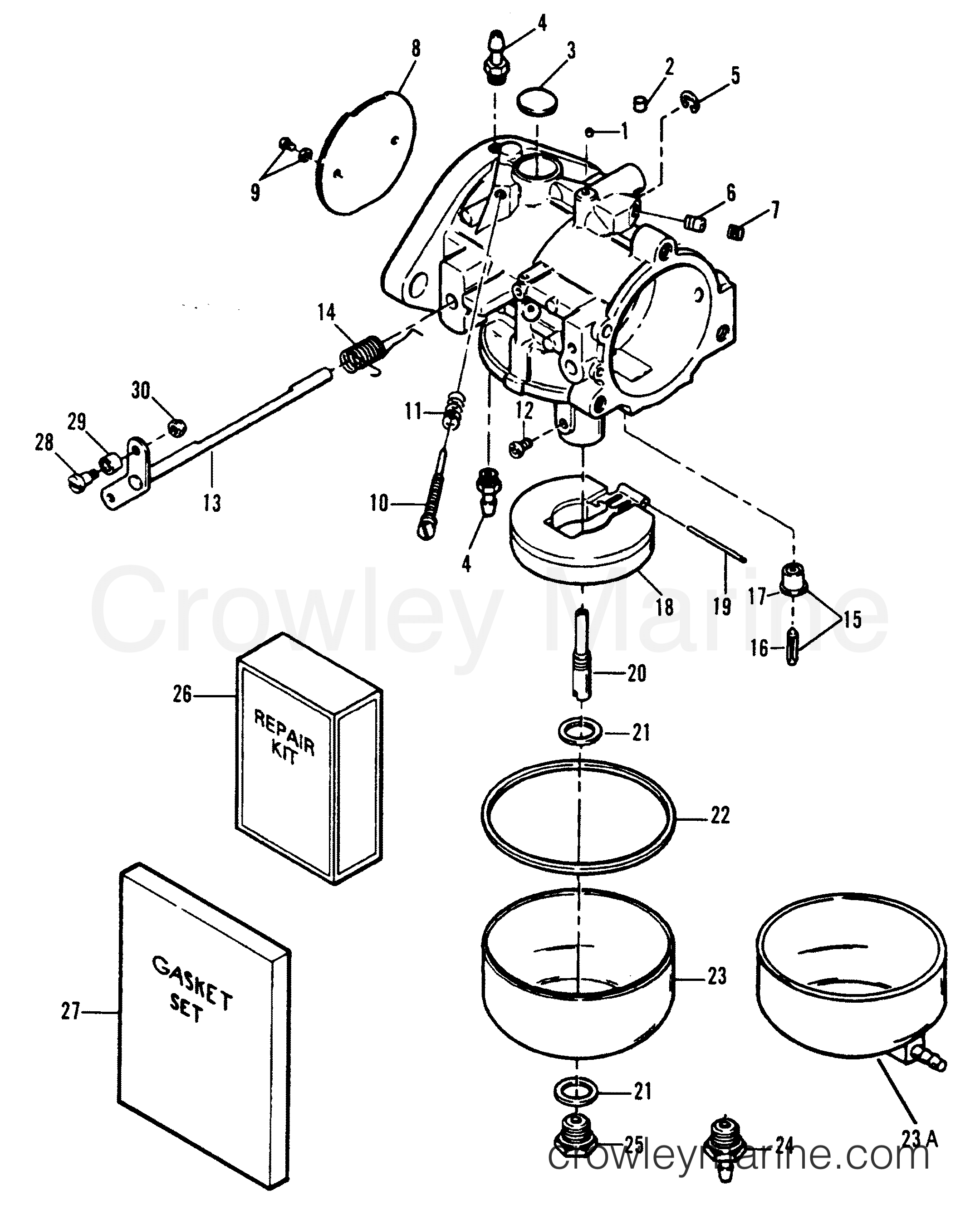 1990 Outboard 150 - H1508A90A [A] - CARBURETOR