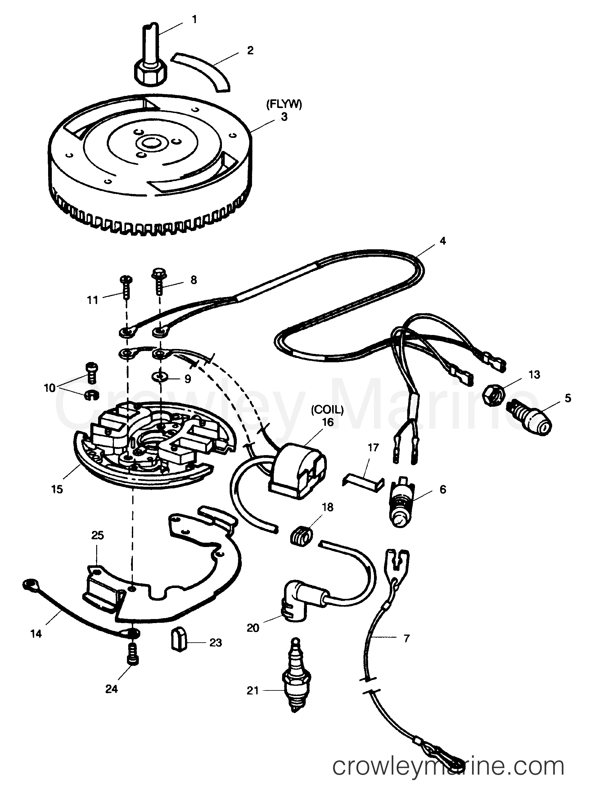 1989 Outboard 15 - H0153S89A [A] - IGNITION SYSTEM