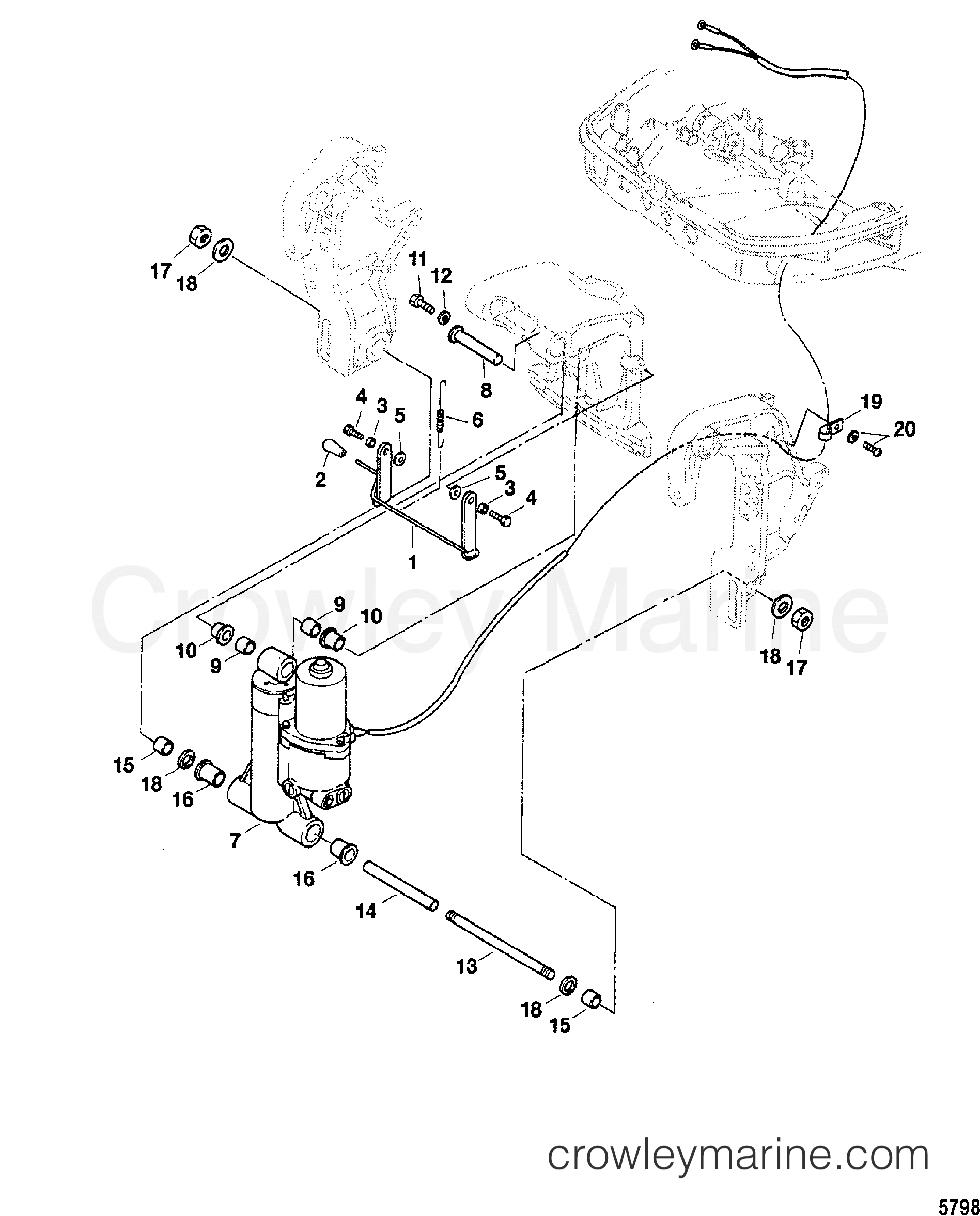 2004 Outboard 40 [ELPTO] - 7E40412RL - POWER TRIM