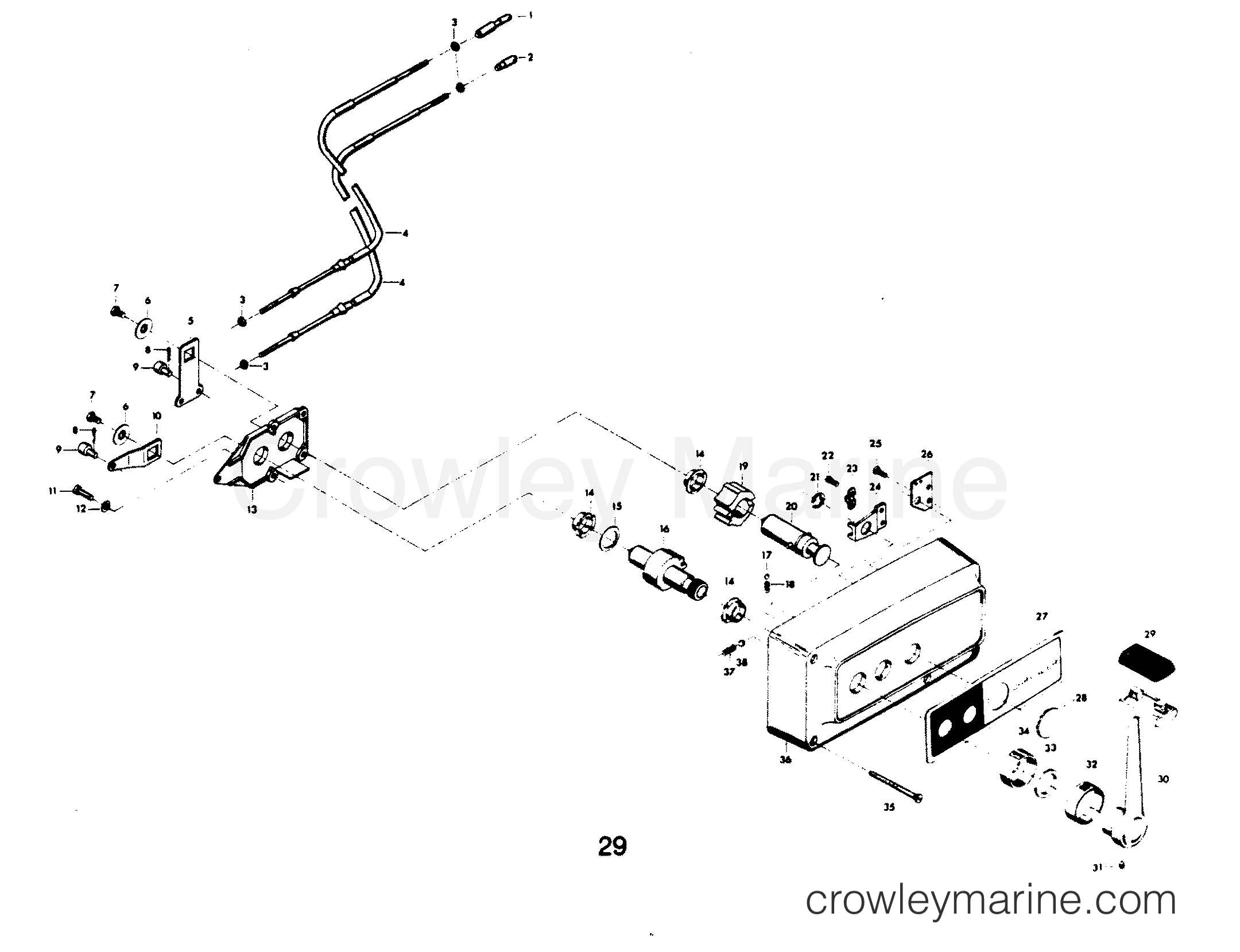 1980 Outboard 85 - H0856B80H - REMOTE CONTROL