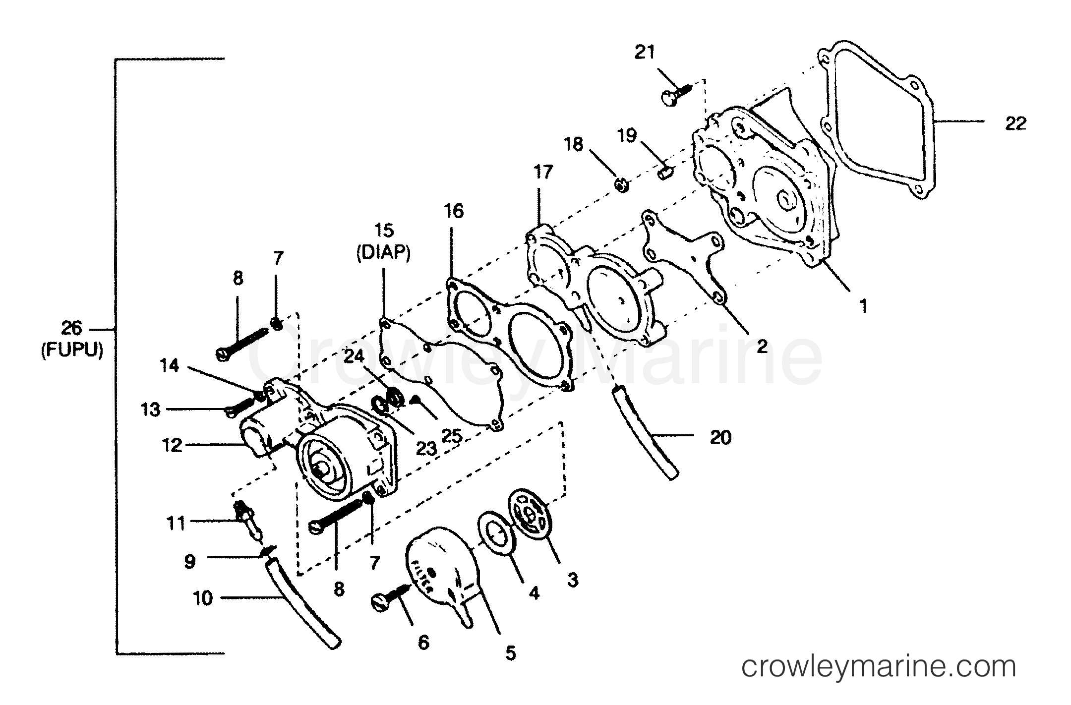 1992 Outboard 50 - 507F92A [Force] - FUEL PUMP