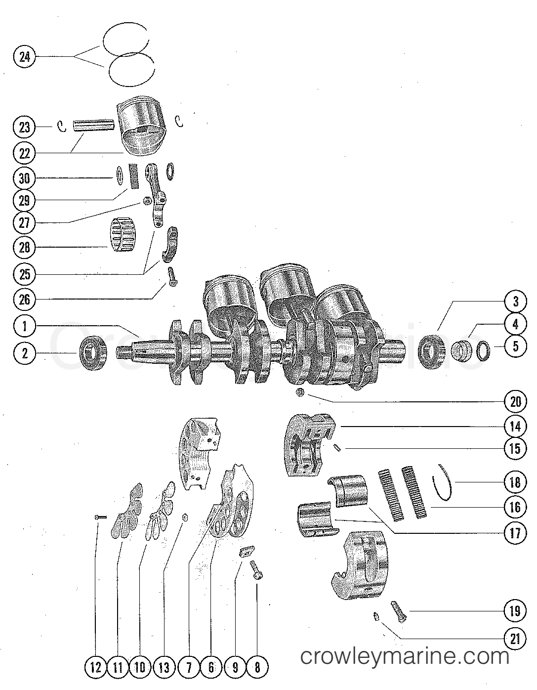 1977 Outboard 85 [EL] - 7085527 - OVERSIZE PISTON AND RING