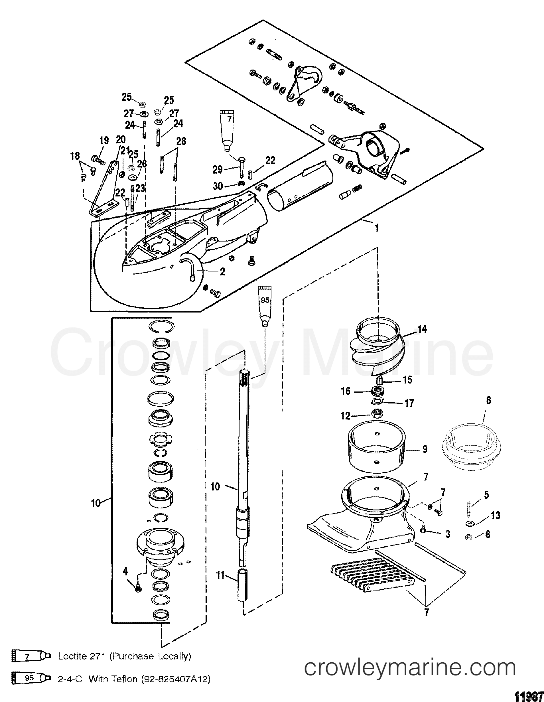 1997 Outboard 200 [JET 140] - 7200472FD - JET PUMP ASSEMBLY