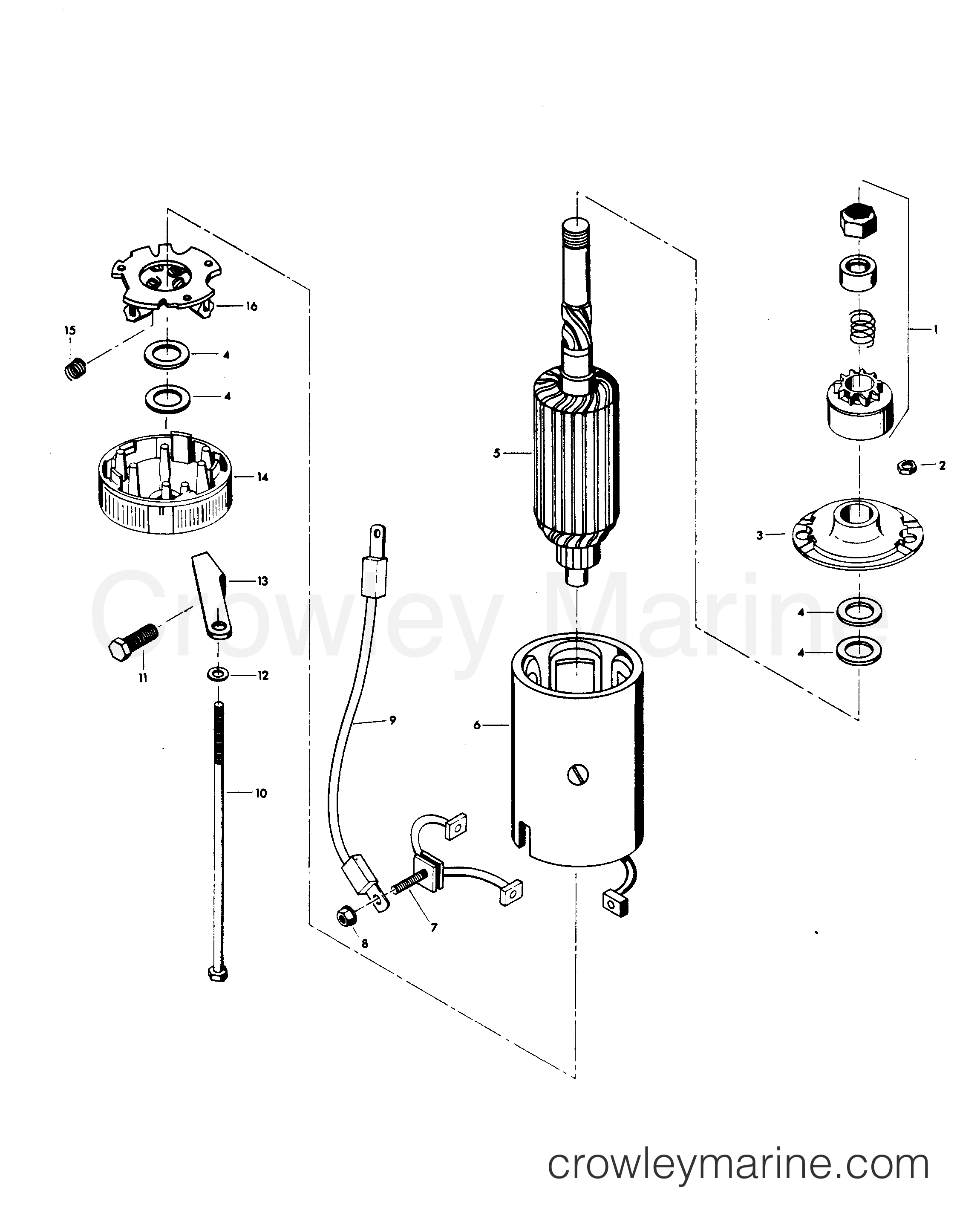 1982 Outboard 125 - 1258B2B - STARTER
