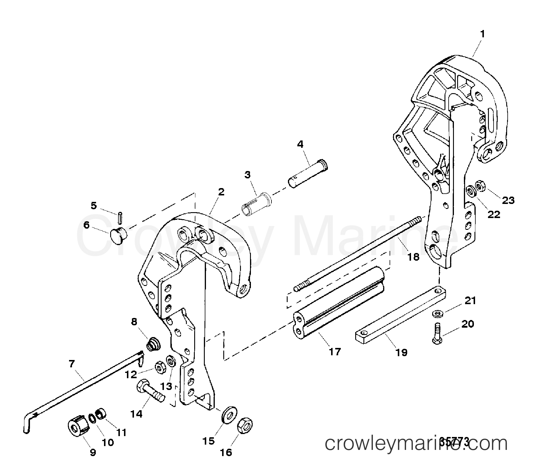 1998 Outboard 40 - H040312UT [EL] - CLAMP BRACKET
