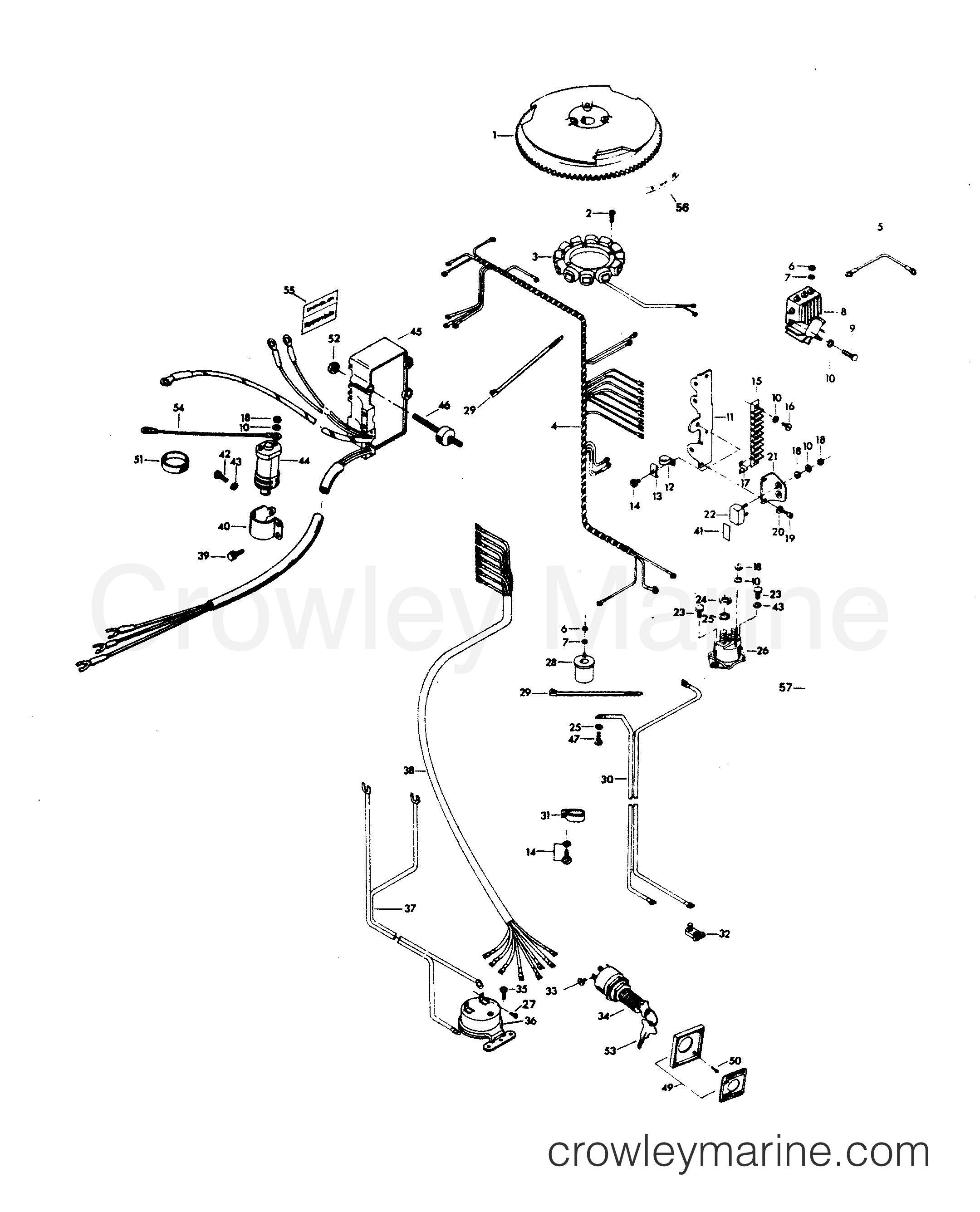 1979 Outboard 85 - H0851H79A - ELECTRICAL COMPONENTS