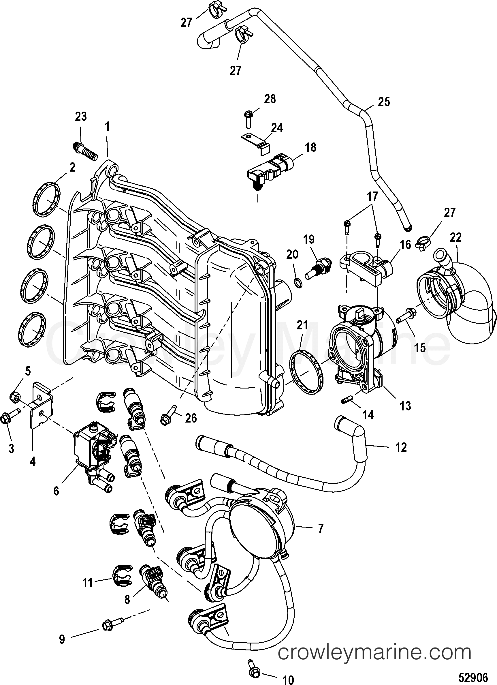INTAKE MANIFOLD - 2008 Mercury Outboard 60 4S [RACE] 1960403KZ