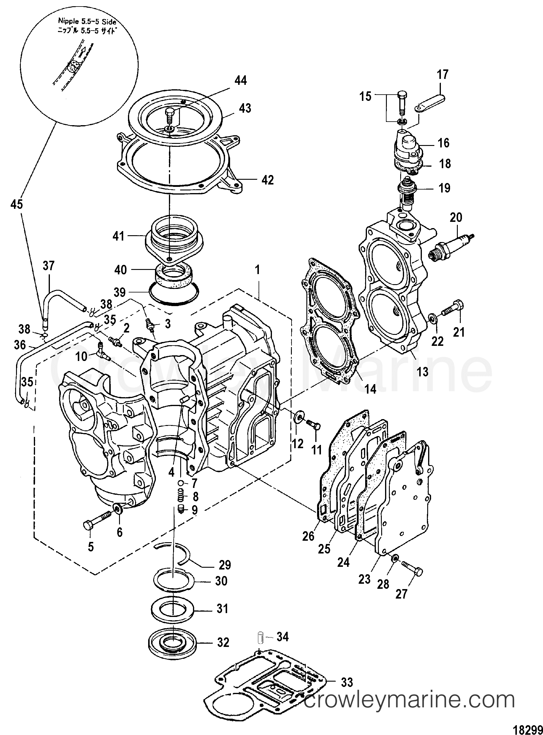 CYLINDER BLOCK - 2006 Outboard 15 [EL] 7015312UL | Crowley Marine