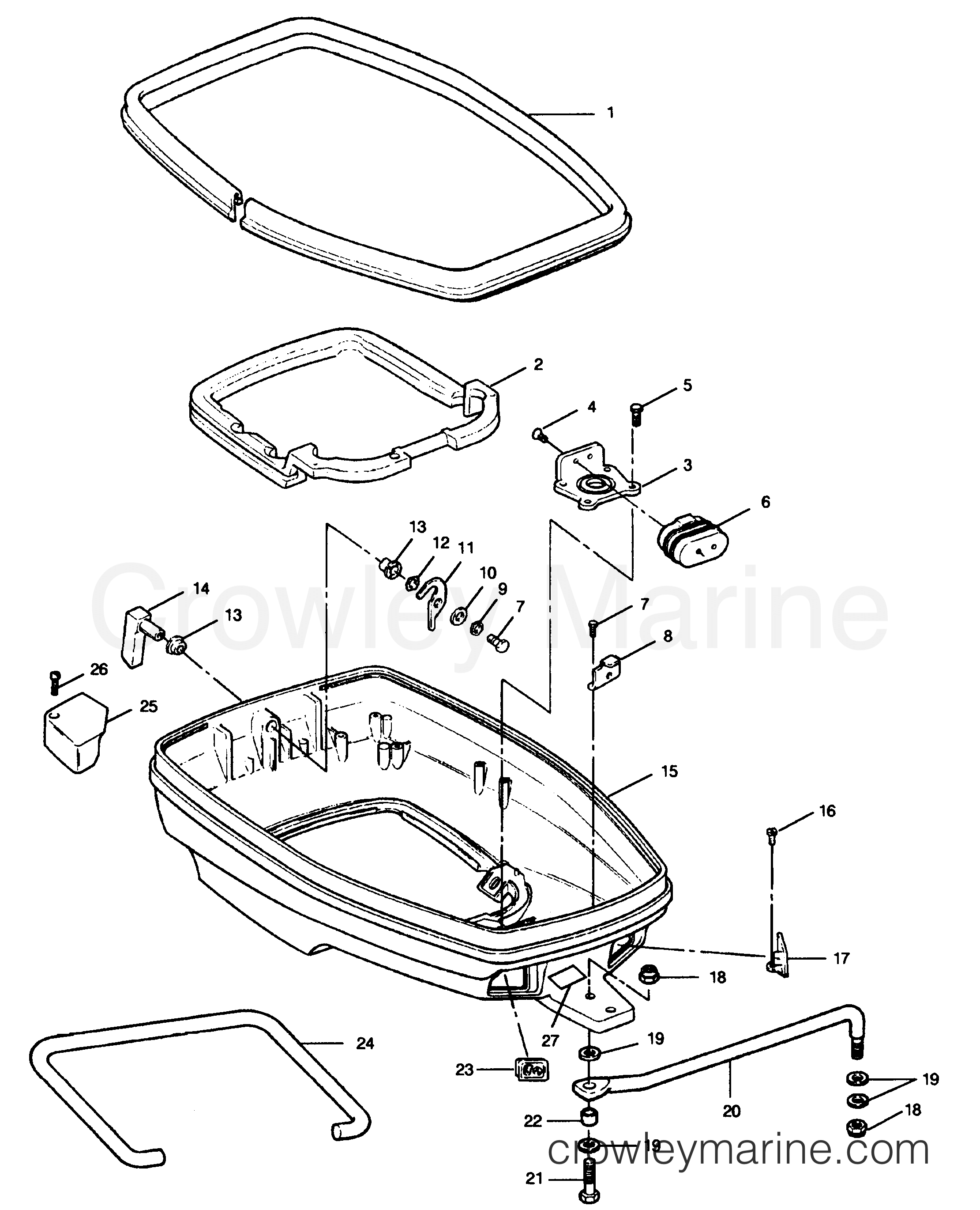 1991 Outboard 35 - 353E91B [Force] - SUPPORT PLATE
