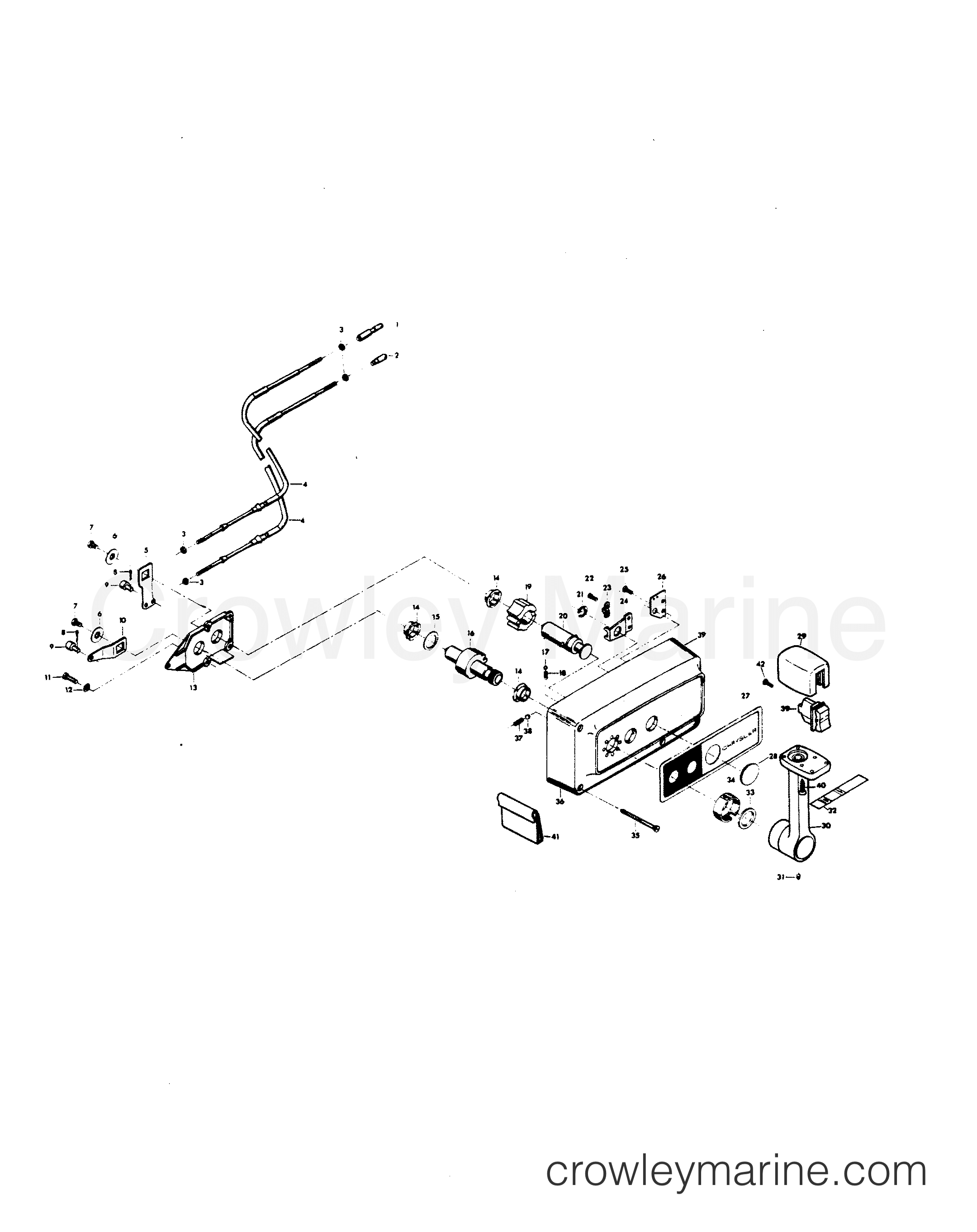 1980 Outboard 115 - 1154B0B - REMOTE CONTROL