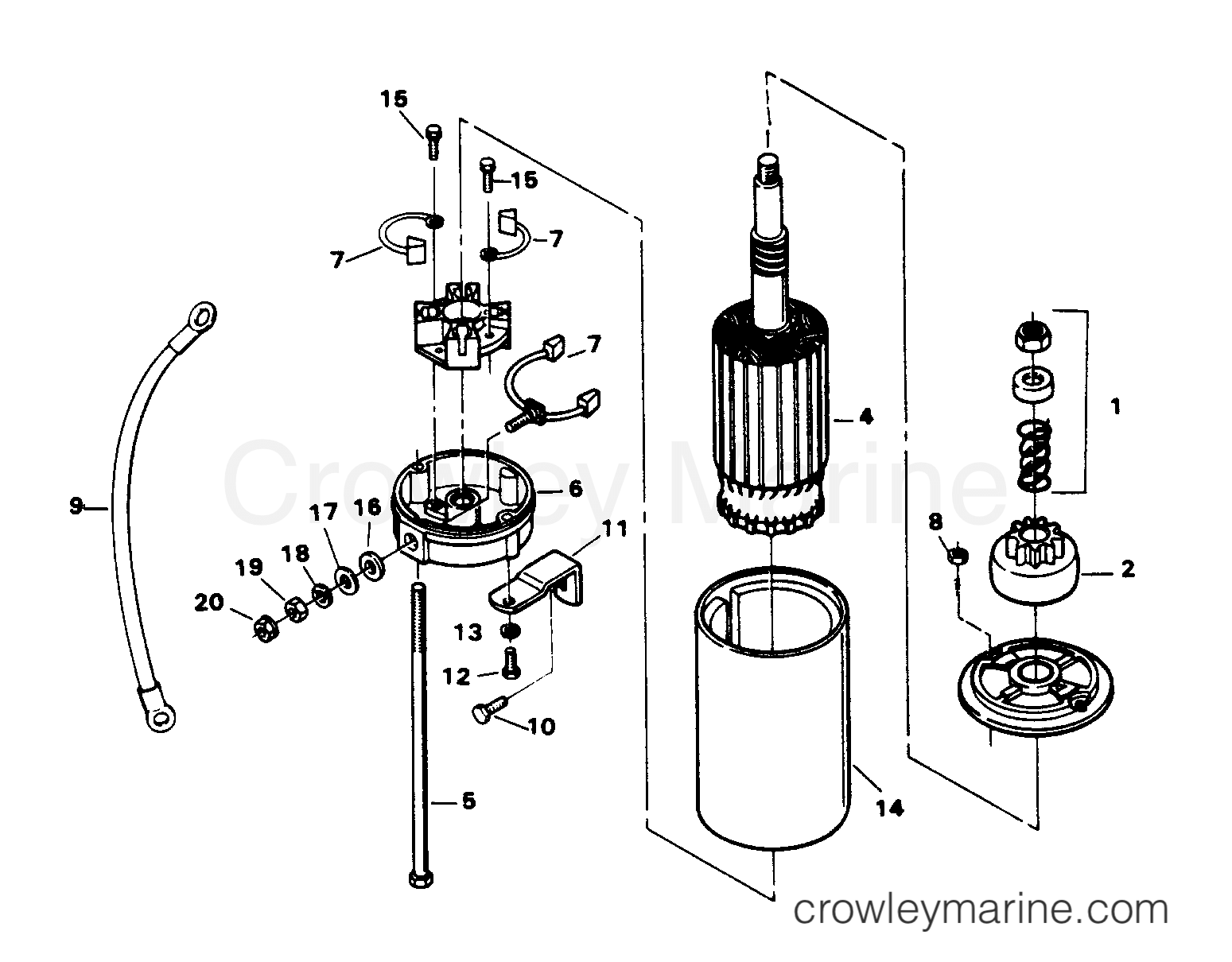 1985 Outboard 125 - 1258F5A [Force] - STARTER