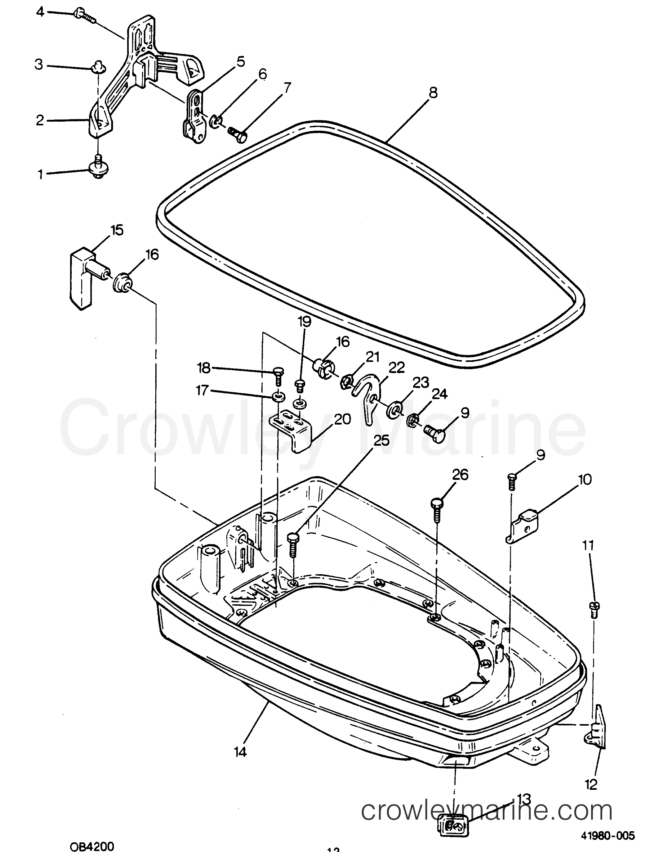 1988 Outboard 125 - 1258D8C [Force] - SUPPORT PLATE