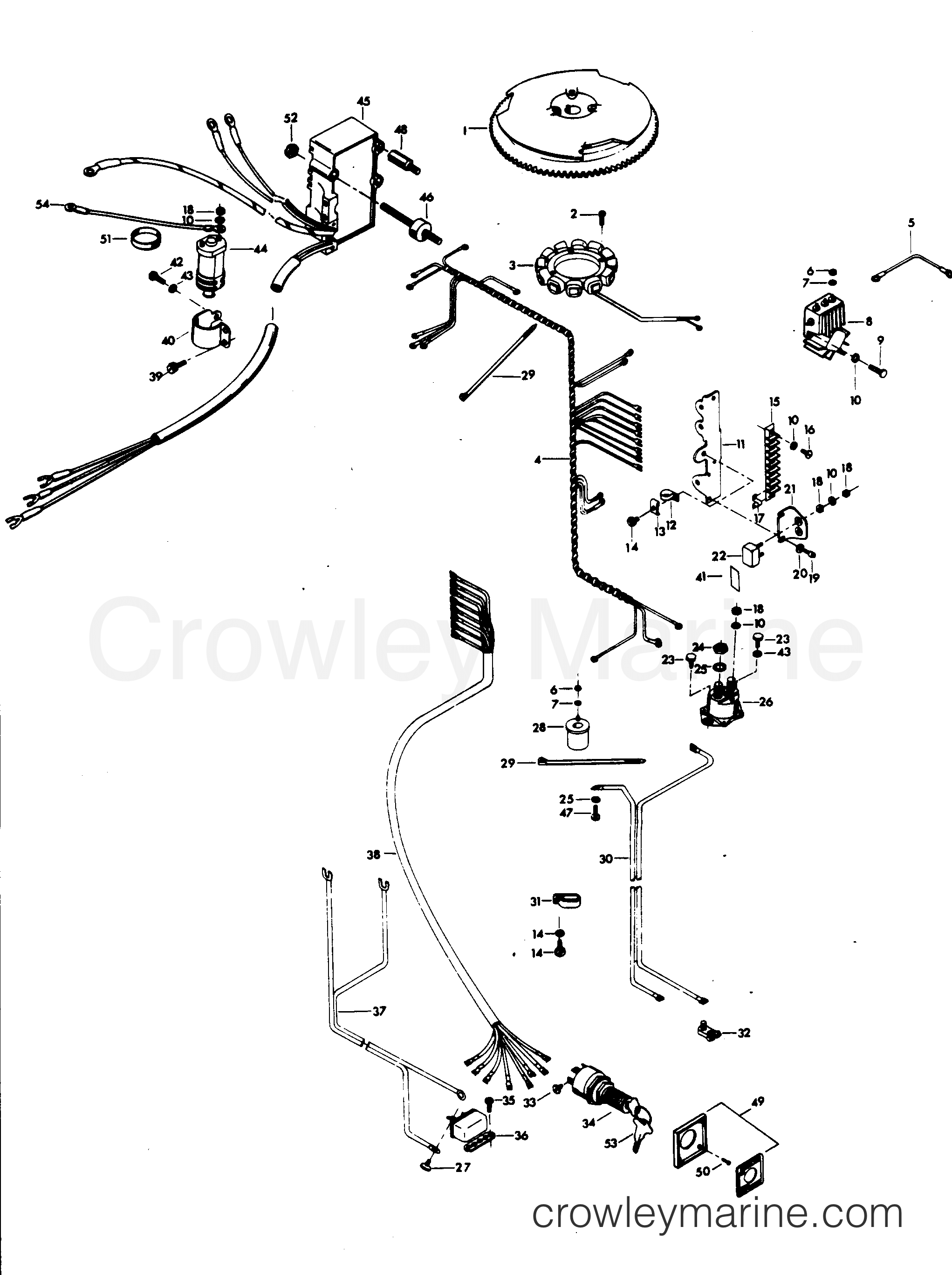 1978 Outboard 115 - 1157H8A - ELECTRICAL COMPONENTS