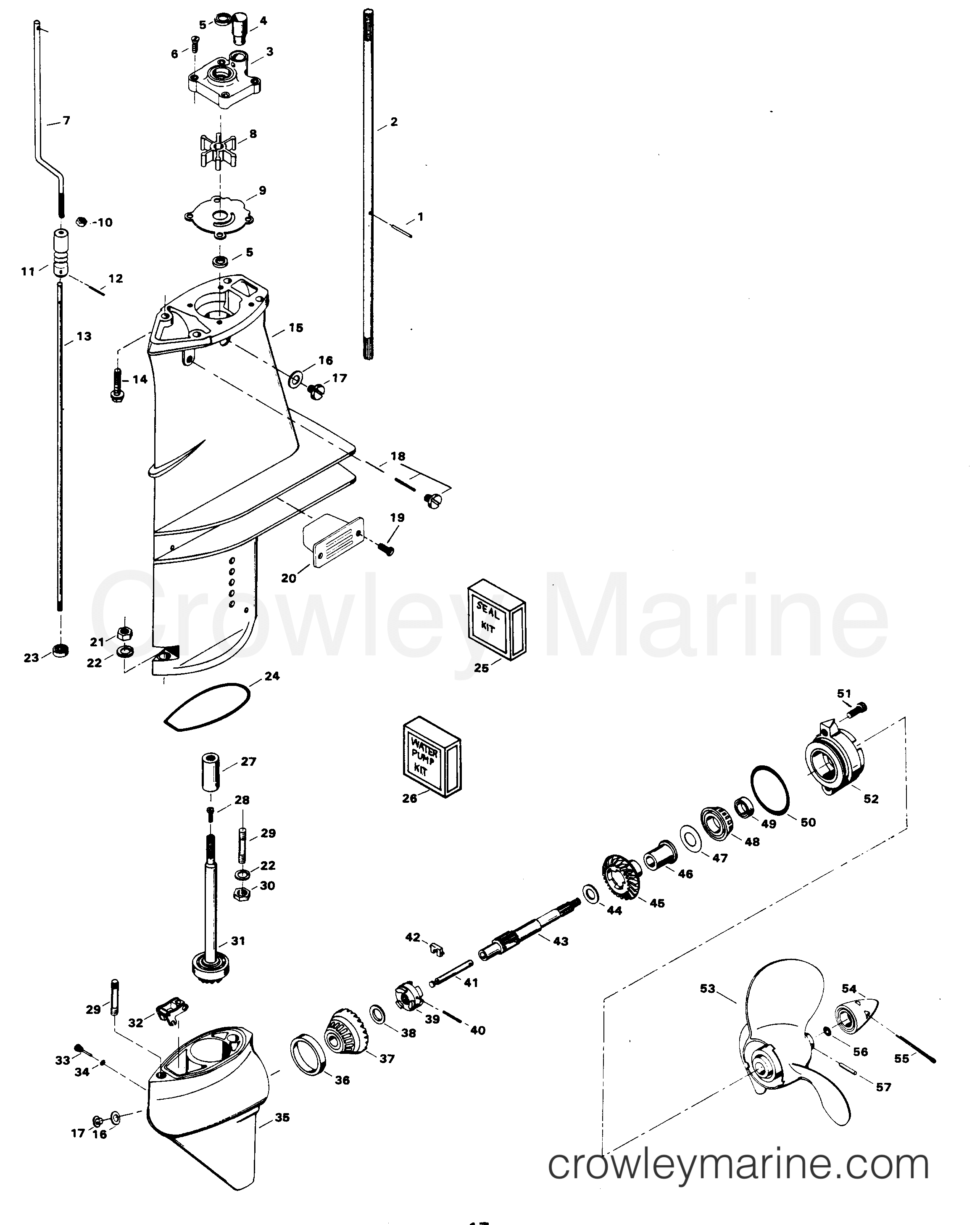 1981 Outboard 7.5 - H0071H81B - GEAR HOUSING