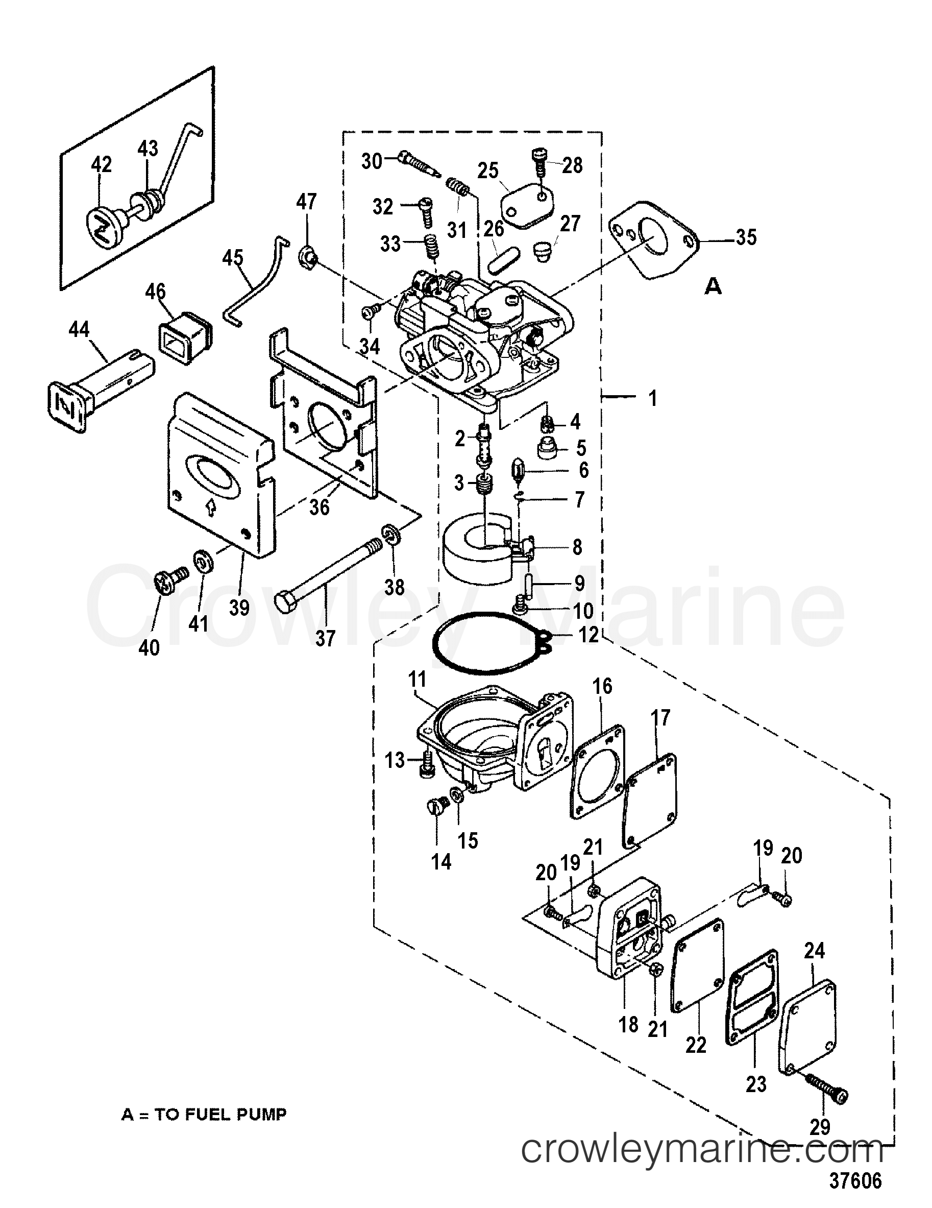 1997 Outboard 4 [MH] - 7004201FK - CARBURETOR