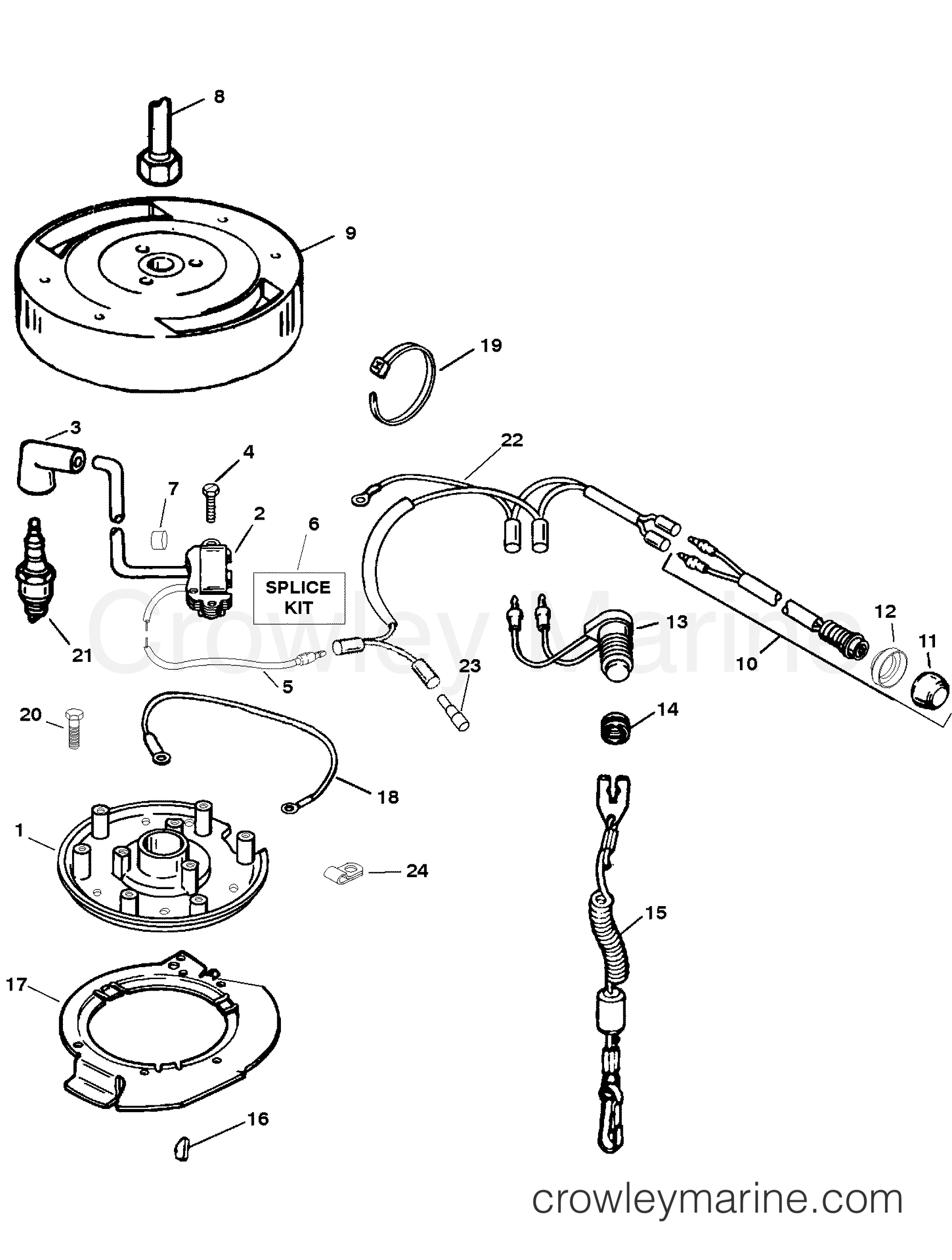 1995 Outboard 25 - H025211RD [MLH] - IGNITION SYSTEM