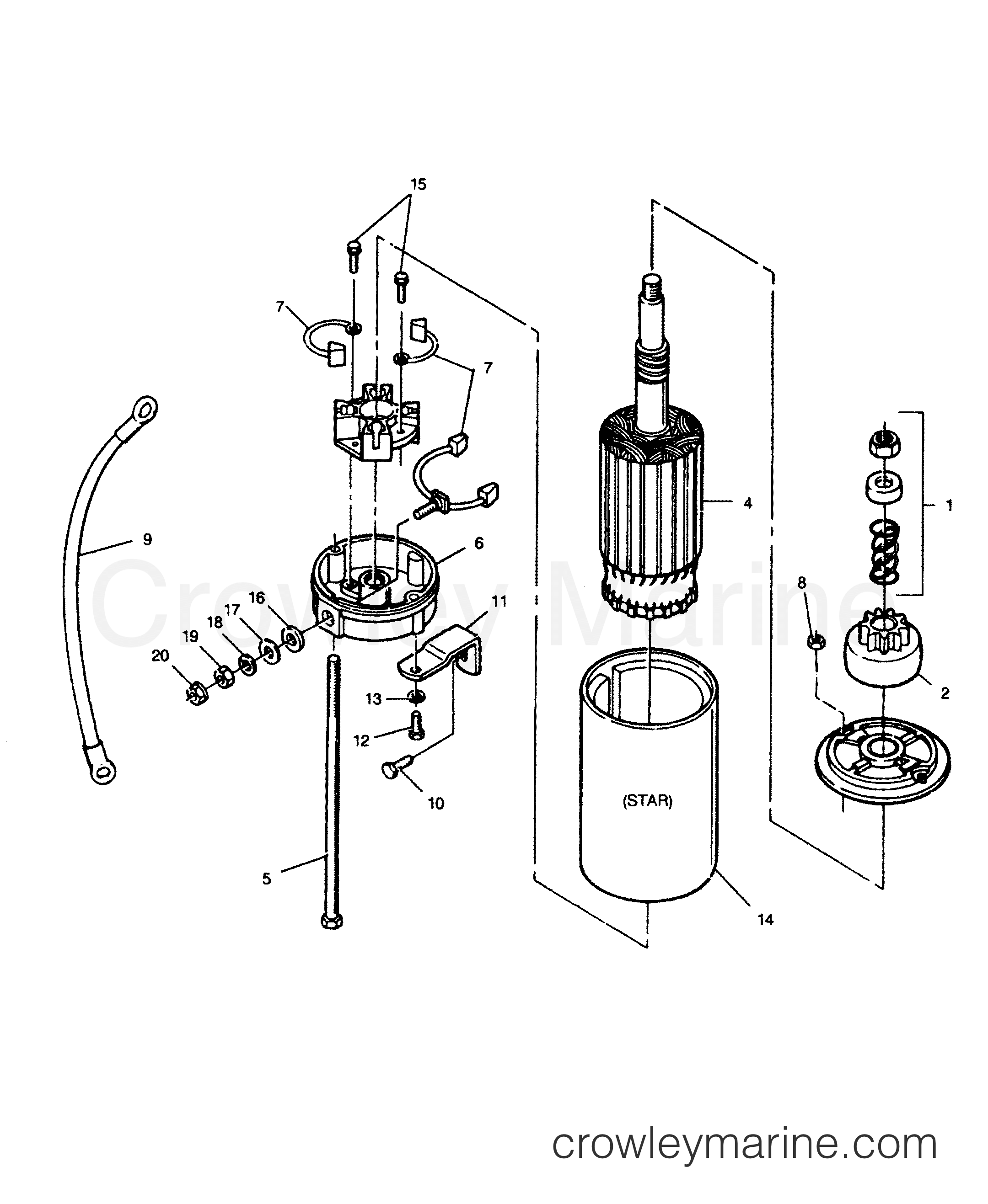 1991 Outboard 90 - 906F91C [Force] - STARTER
