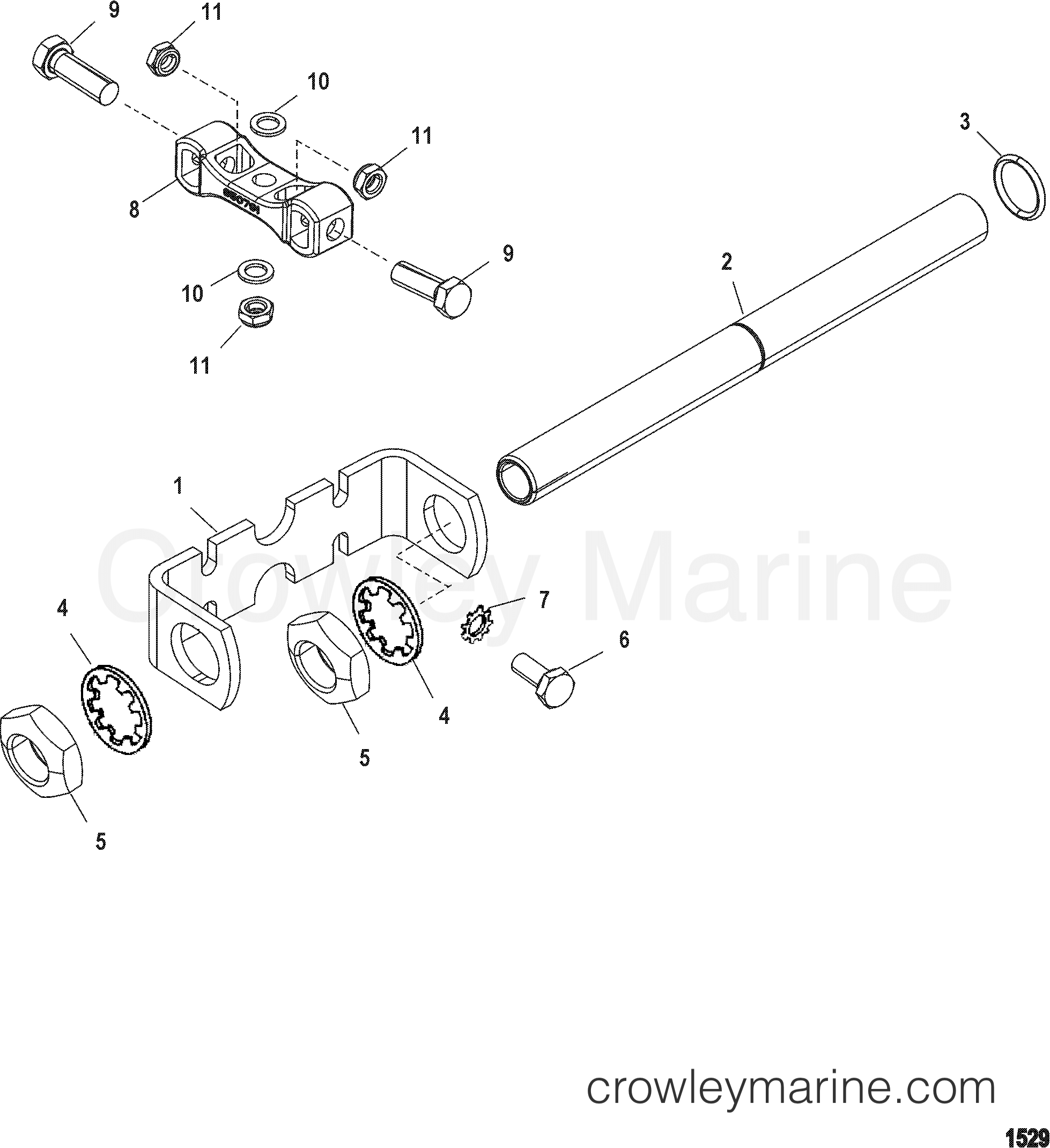 2001 Outboard 140 [XL] - 7140462KD - DUAL CABLE ATTACHING KIT
