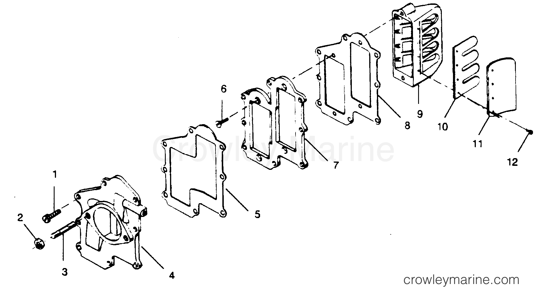 1990 Outboard 35 - 357F90A [Force] - REED PLATE