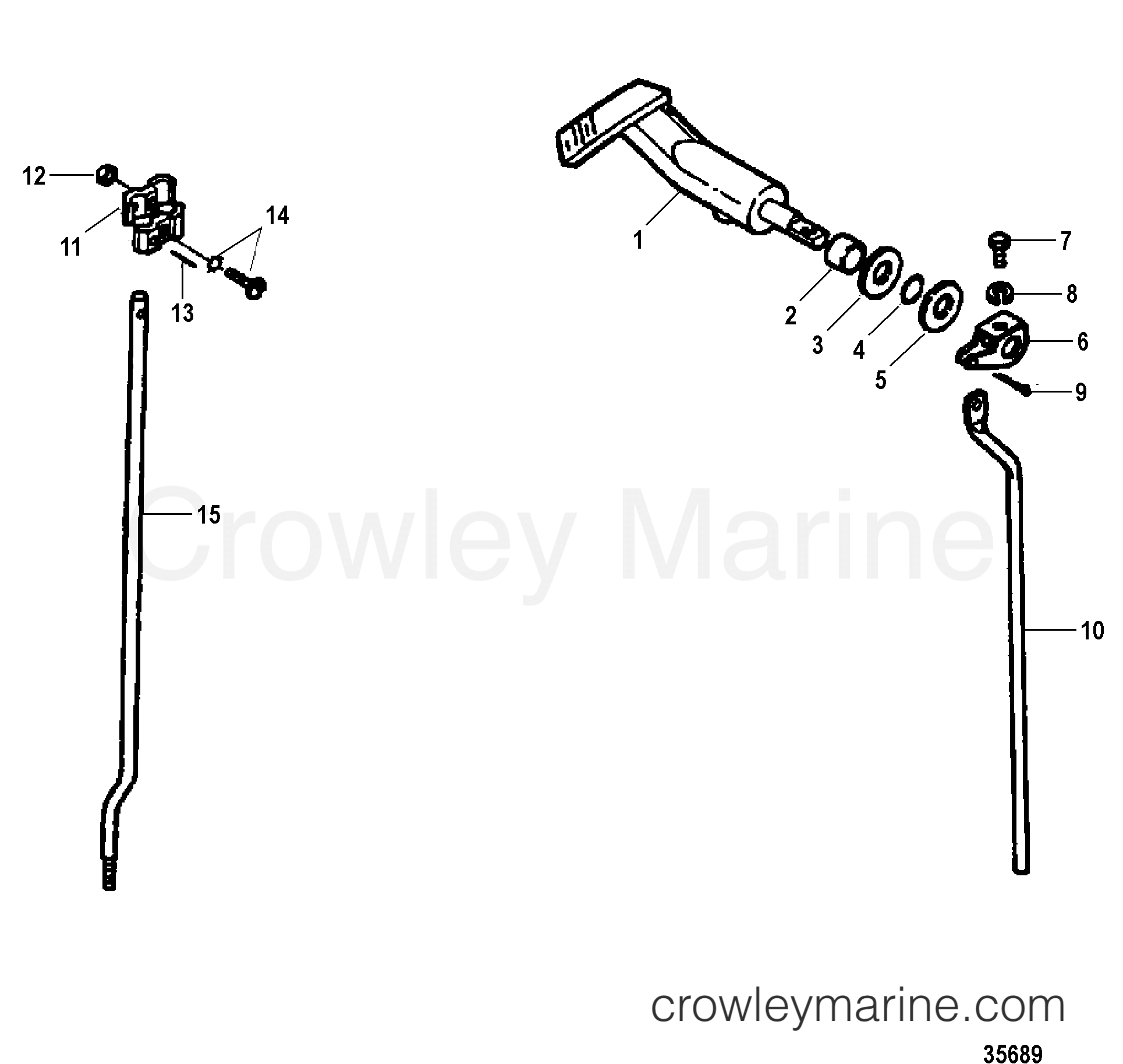 1999 Outboard 5 - H005201VS [M] - SHIFT LINKAGE