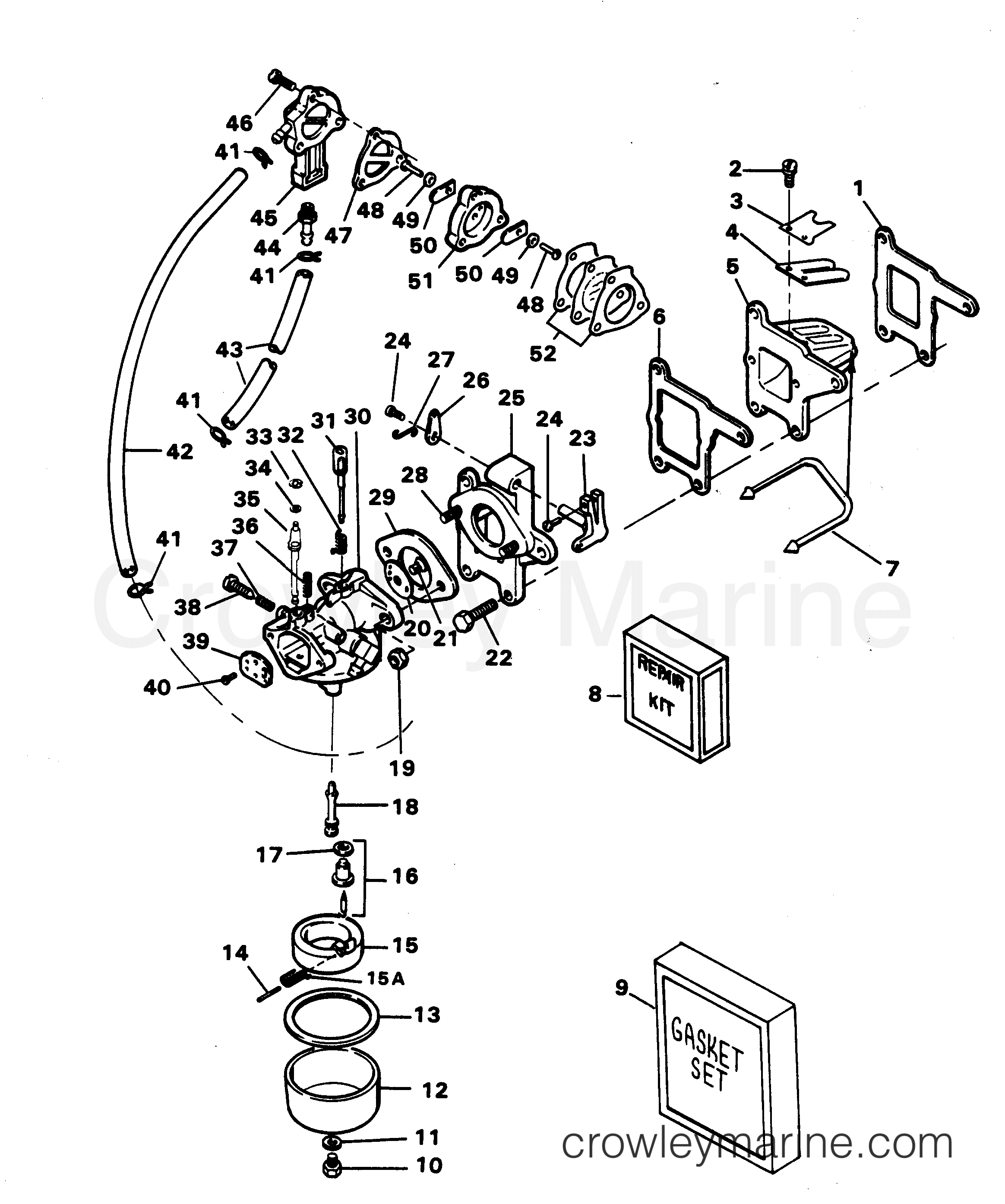 1985 Outboard 7.5 - H0072F85A - FUEL SYSTEM