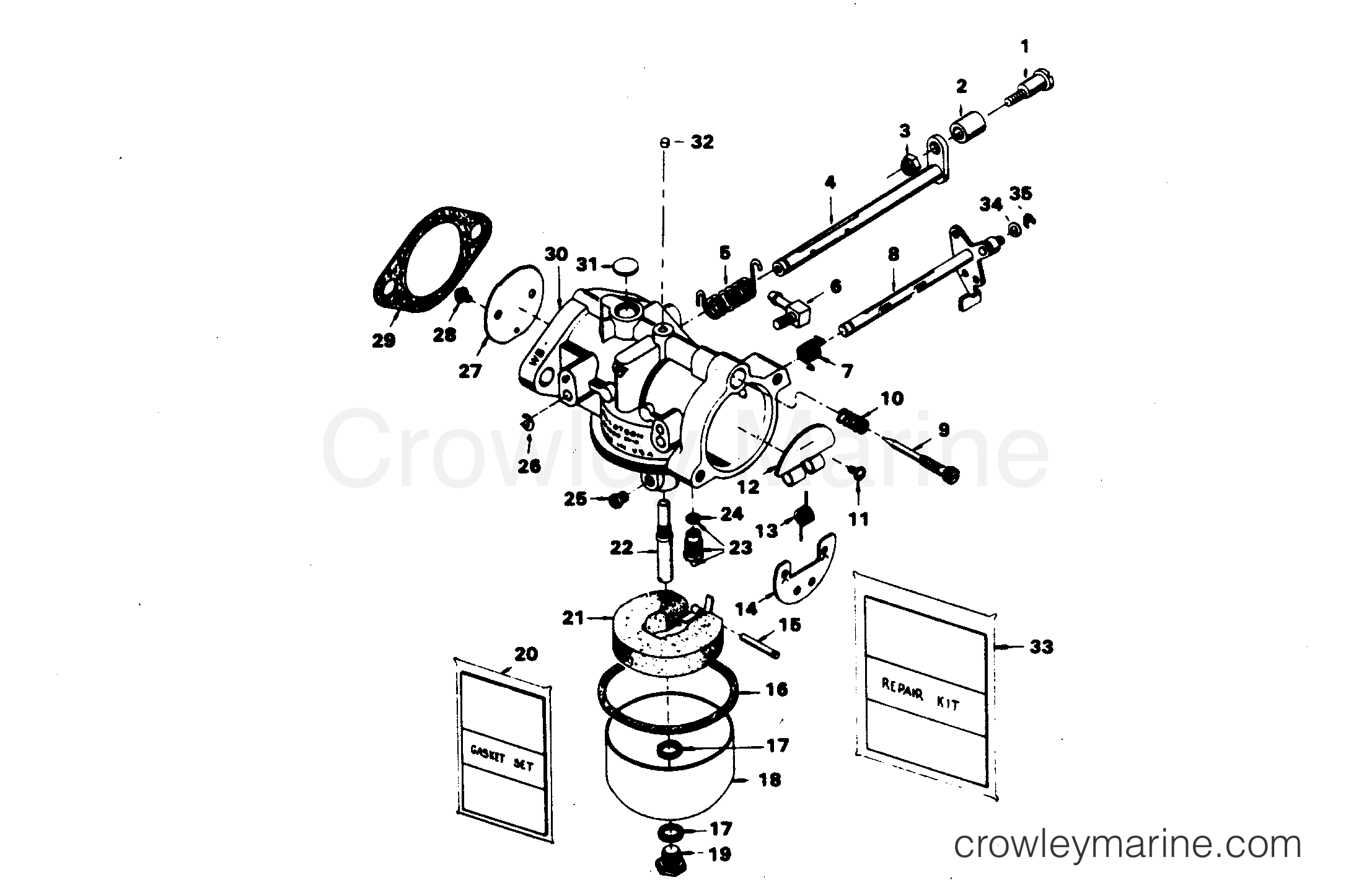 1982 Outboard 25 - 252B2F - CARBURETOR