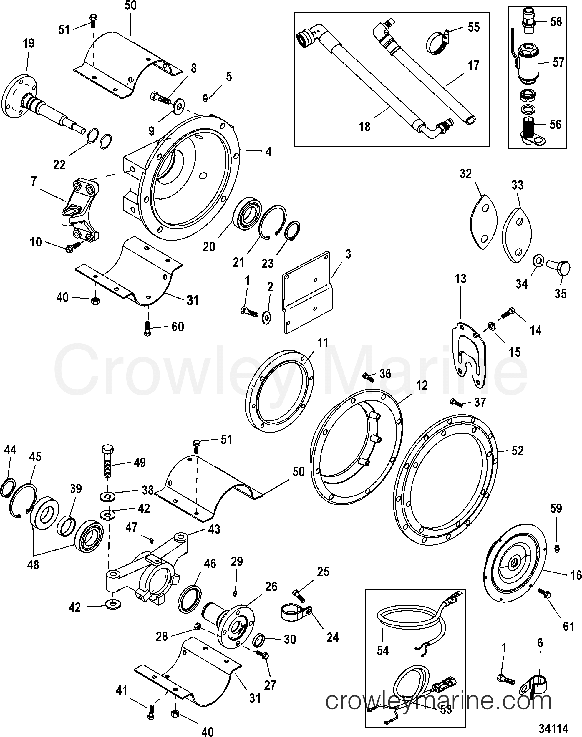 2012 Inboard Engine 2.8L QSD [EI 220] - 30280132D - JACKSHAFT COMPONENTS