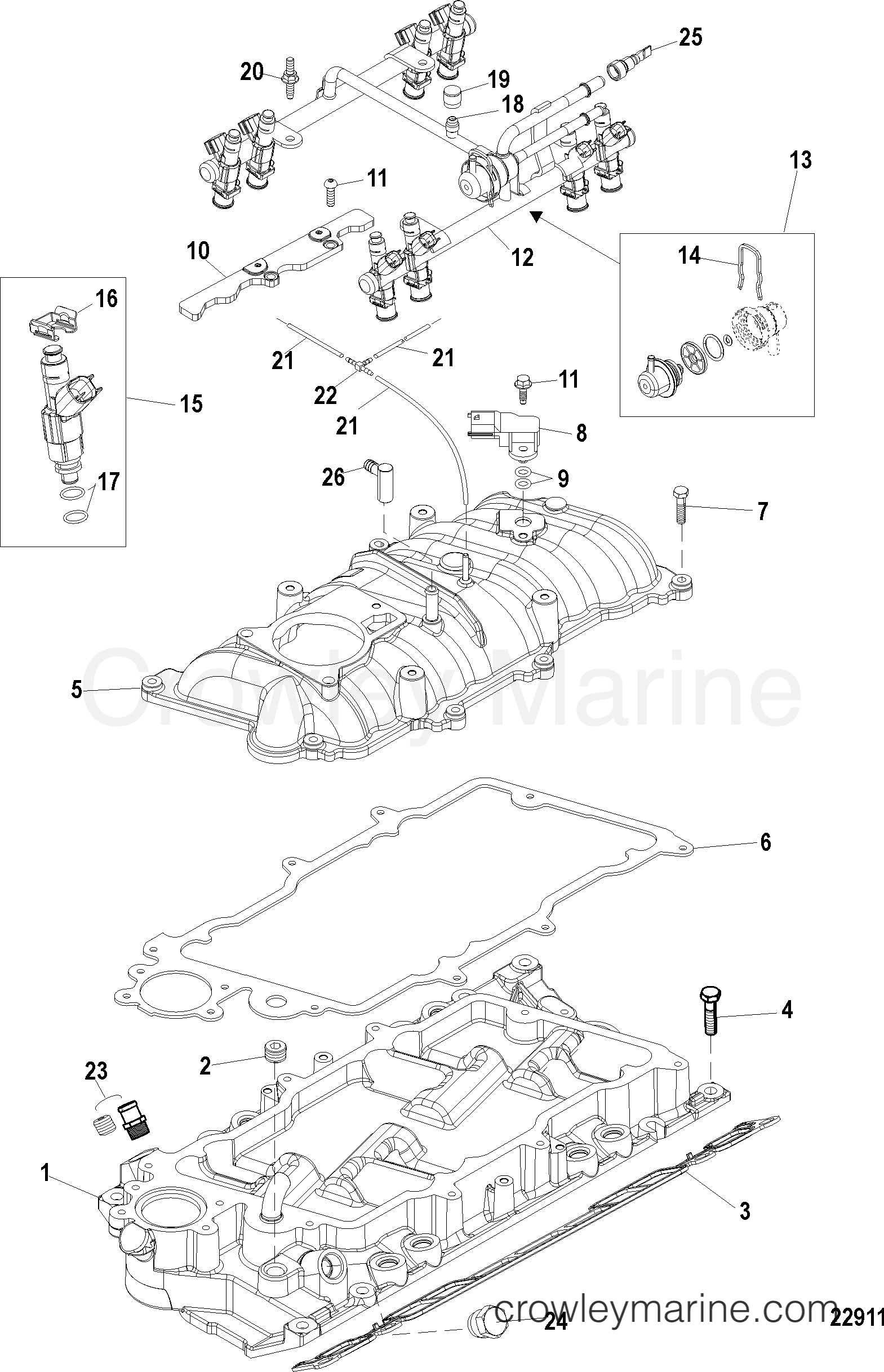 Mercruiser 885165 TMAP Temperature Manifold Air Pressure MAP Sensor 885165