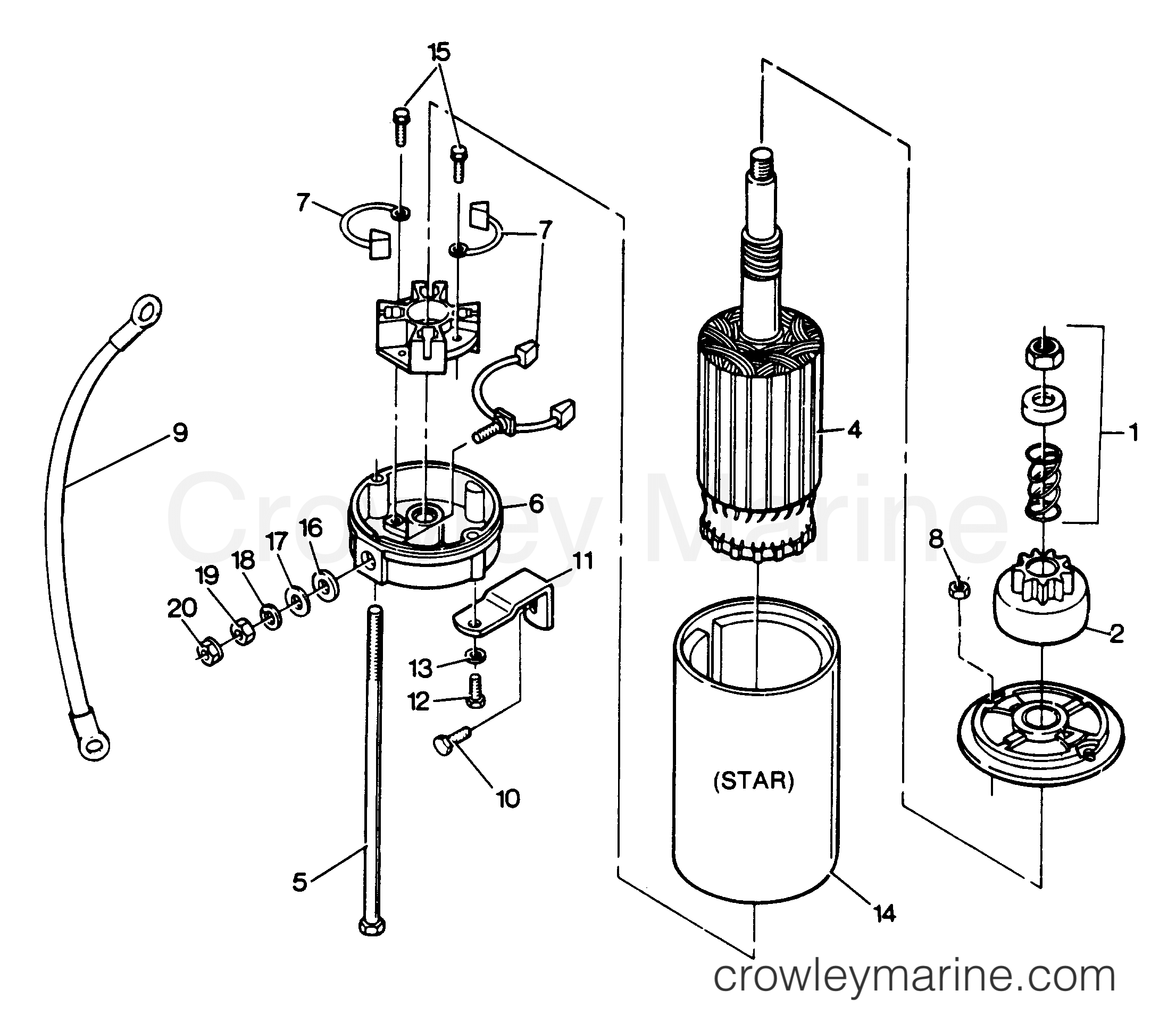 1988 Outboard 85 - 856D8B [Force] - STARTER