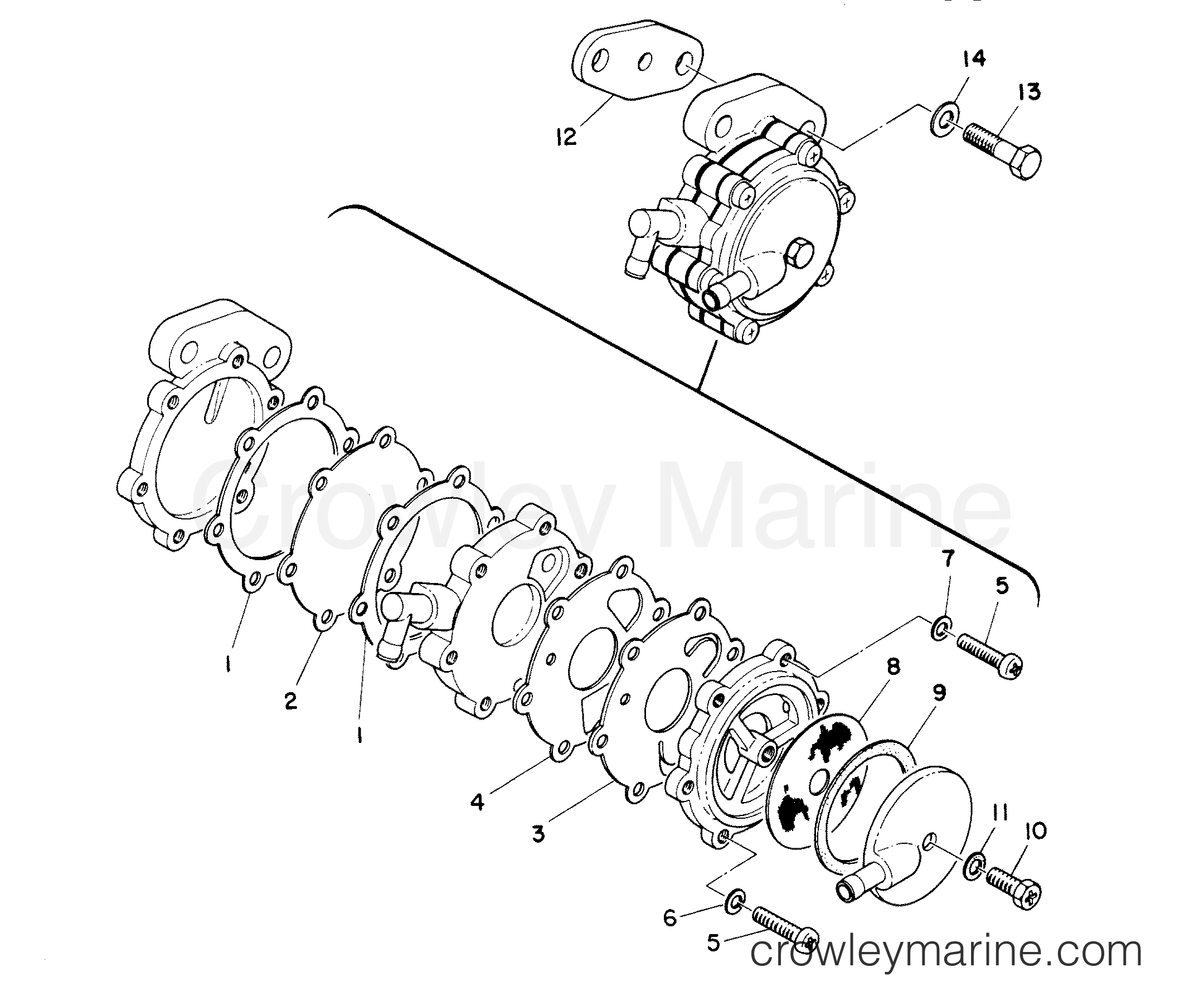 Serial Range Outboard 8A - 655-300100 AND BELOW - FUEL PUMP