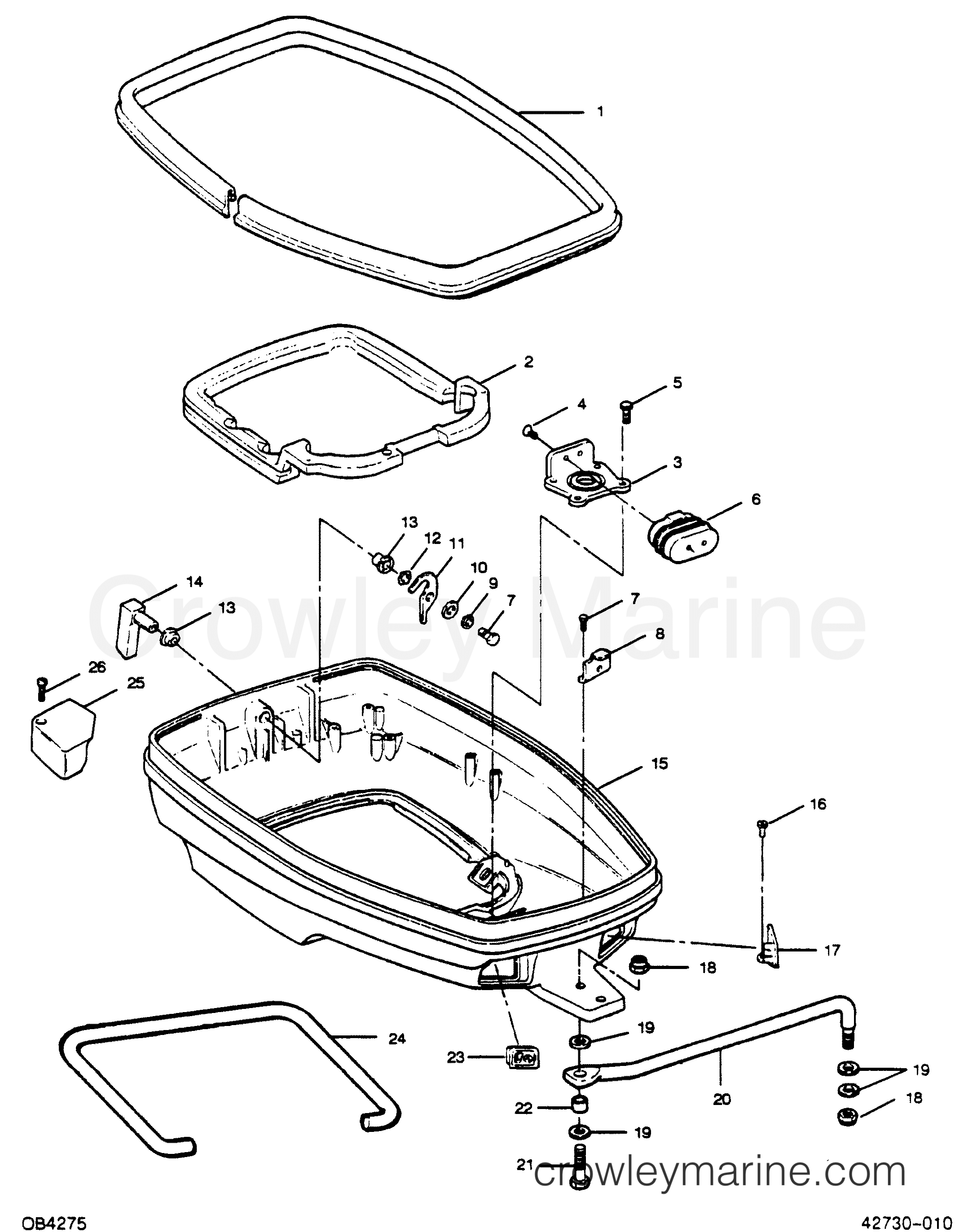 1989 Outboard 50 - 504D9B [Force] - SUPPORT PLATE