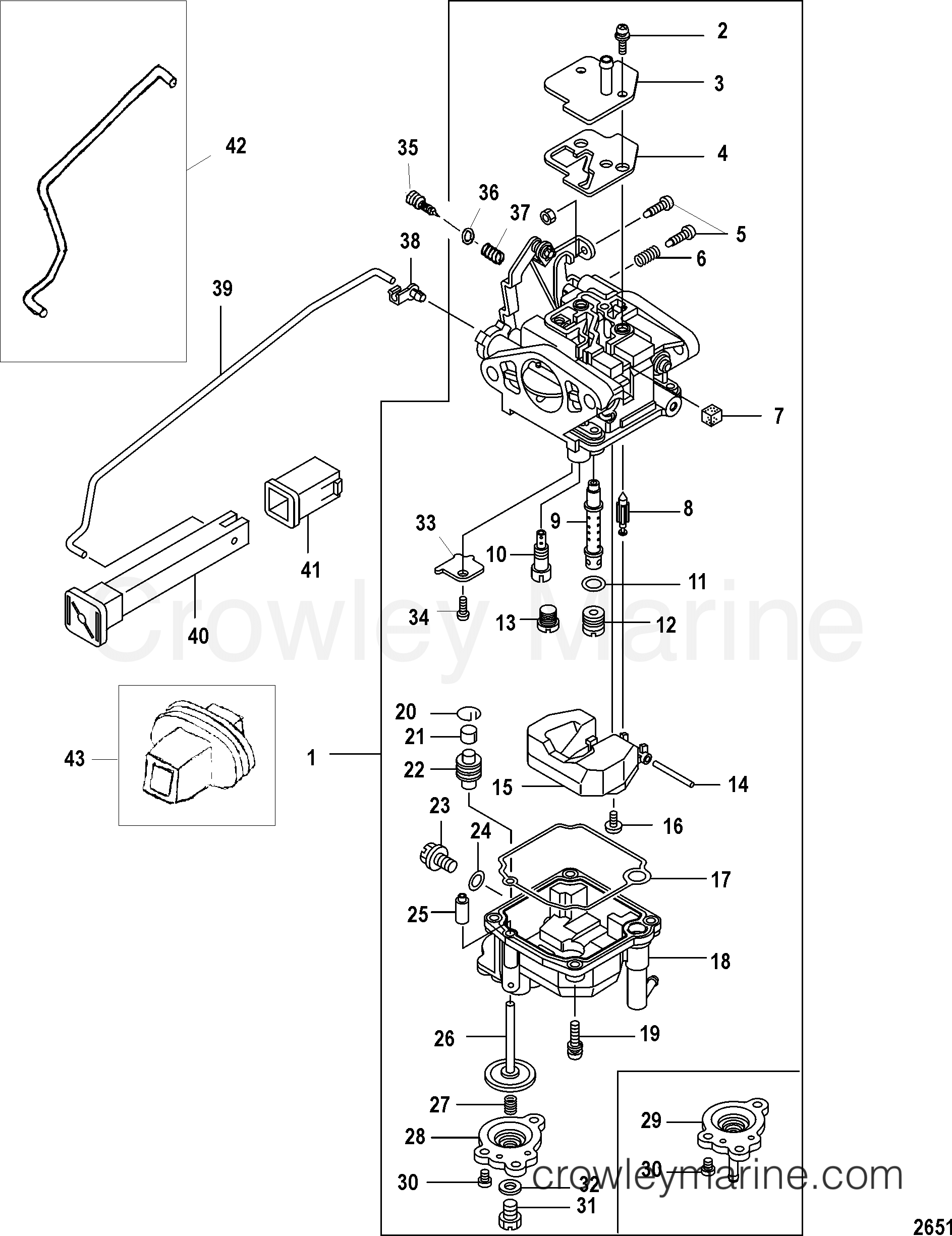 2006 Outboard 9.9 [EH 4] - 7F103016B - CARBURETOR