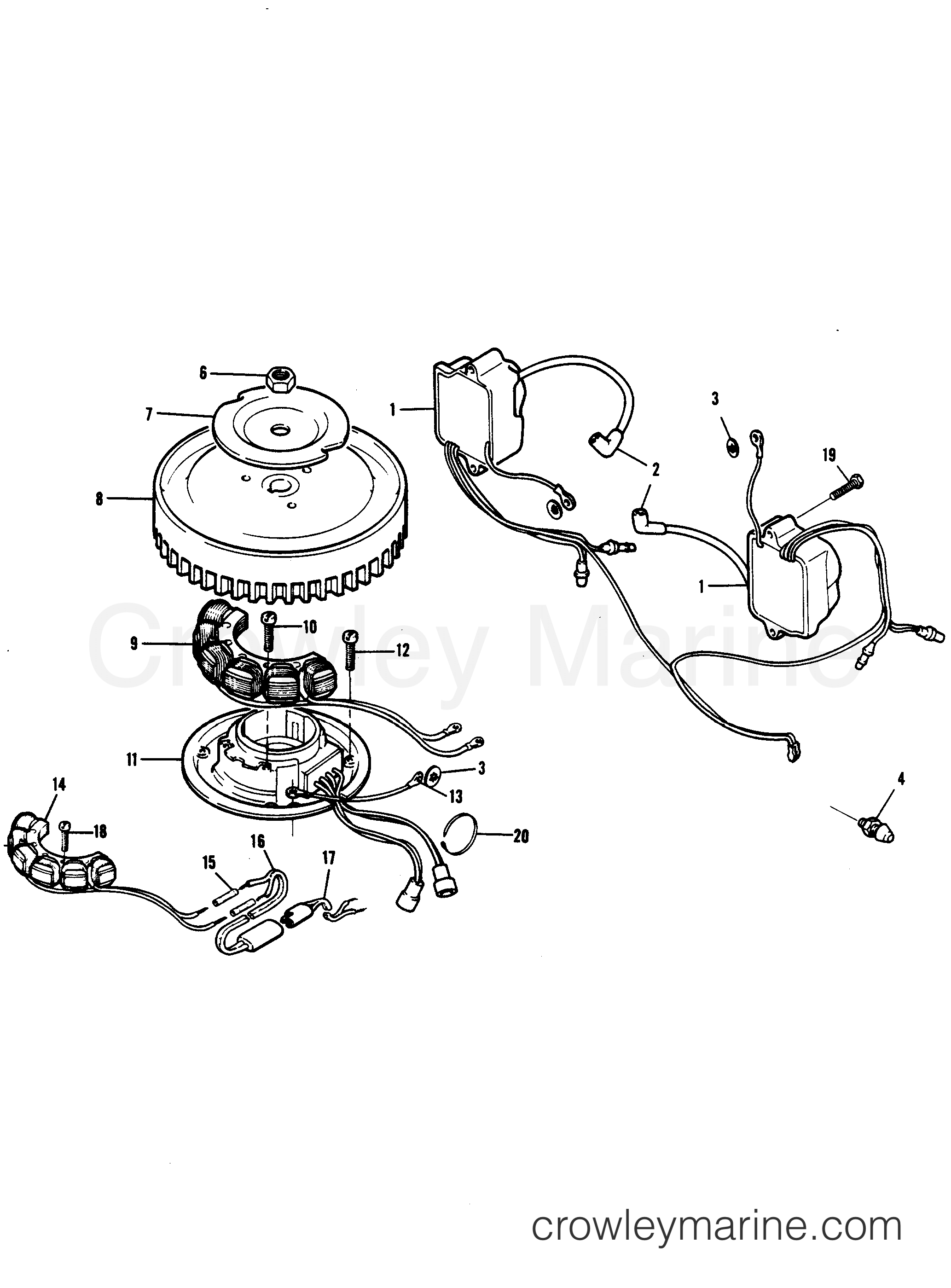 1978 Outboard 8 - 87B8A - ELECTRICAL COMPONENTS