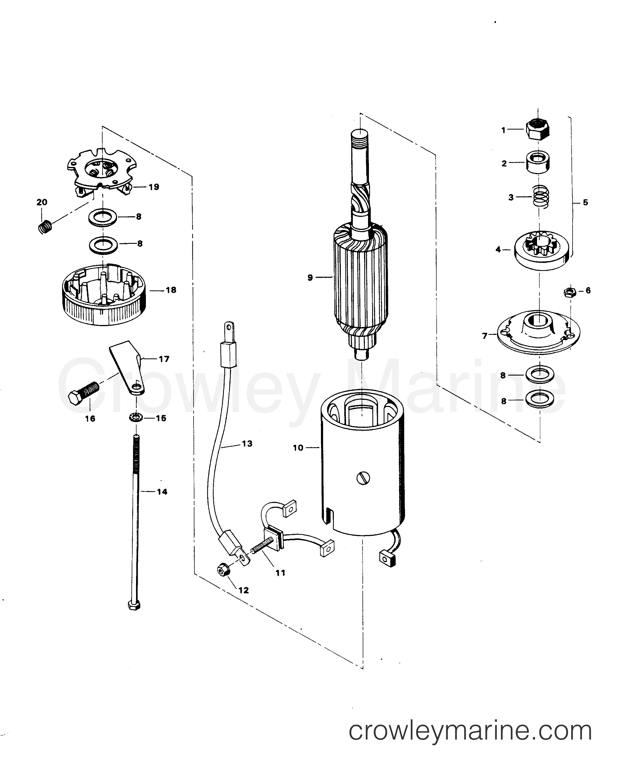 1981 Outboard 85 - 856B1J - STARTER