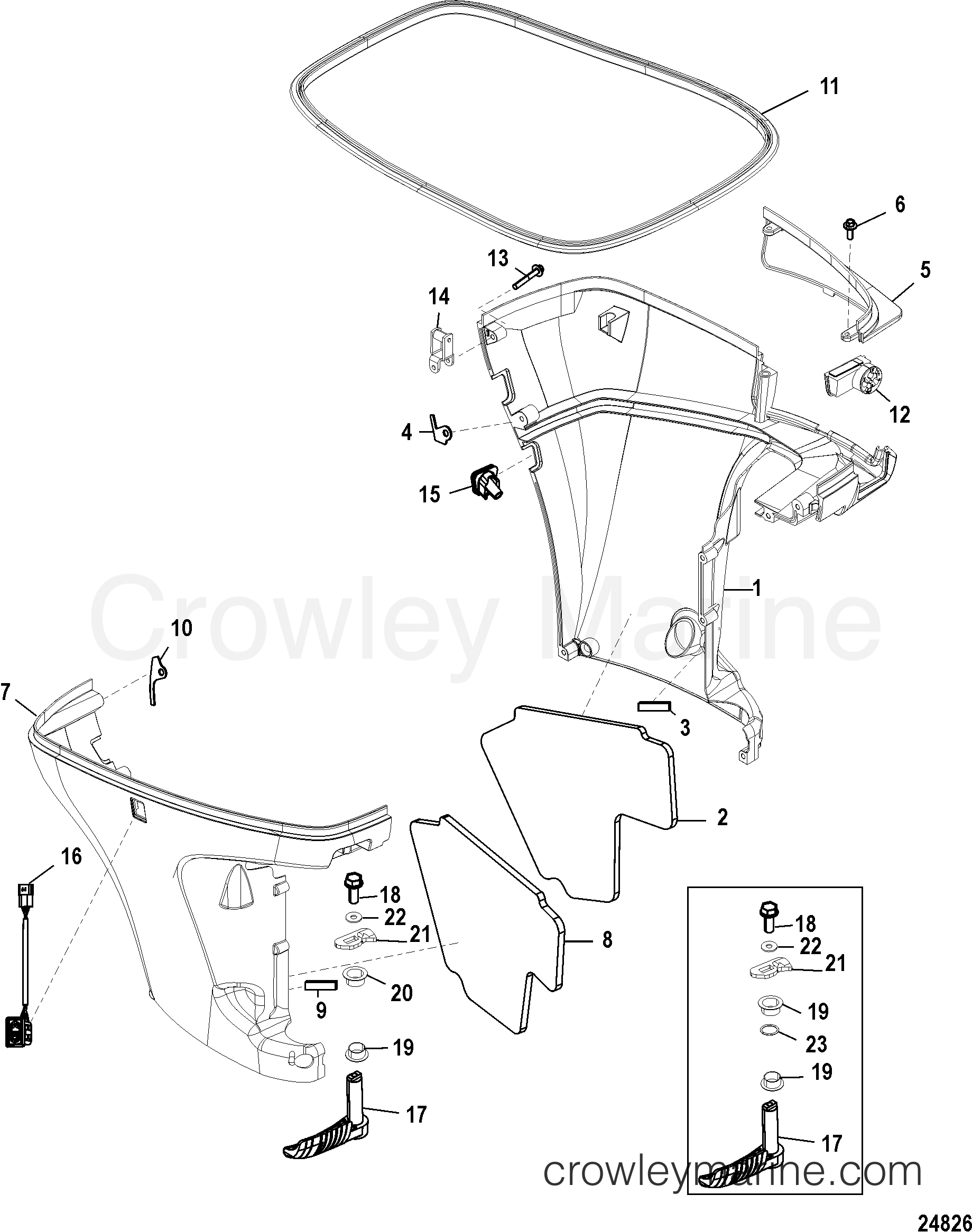 2006 Outboard 115EFI [EXLHPT 4] - 1115F2TKX - BOTTOM COWL