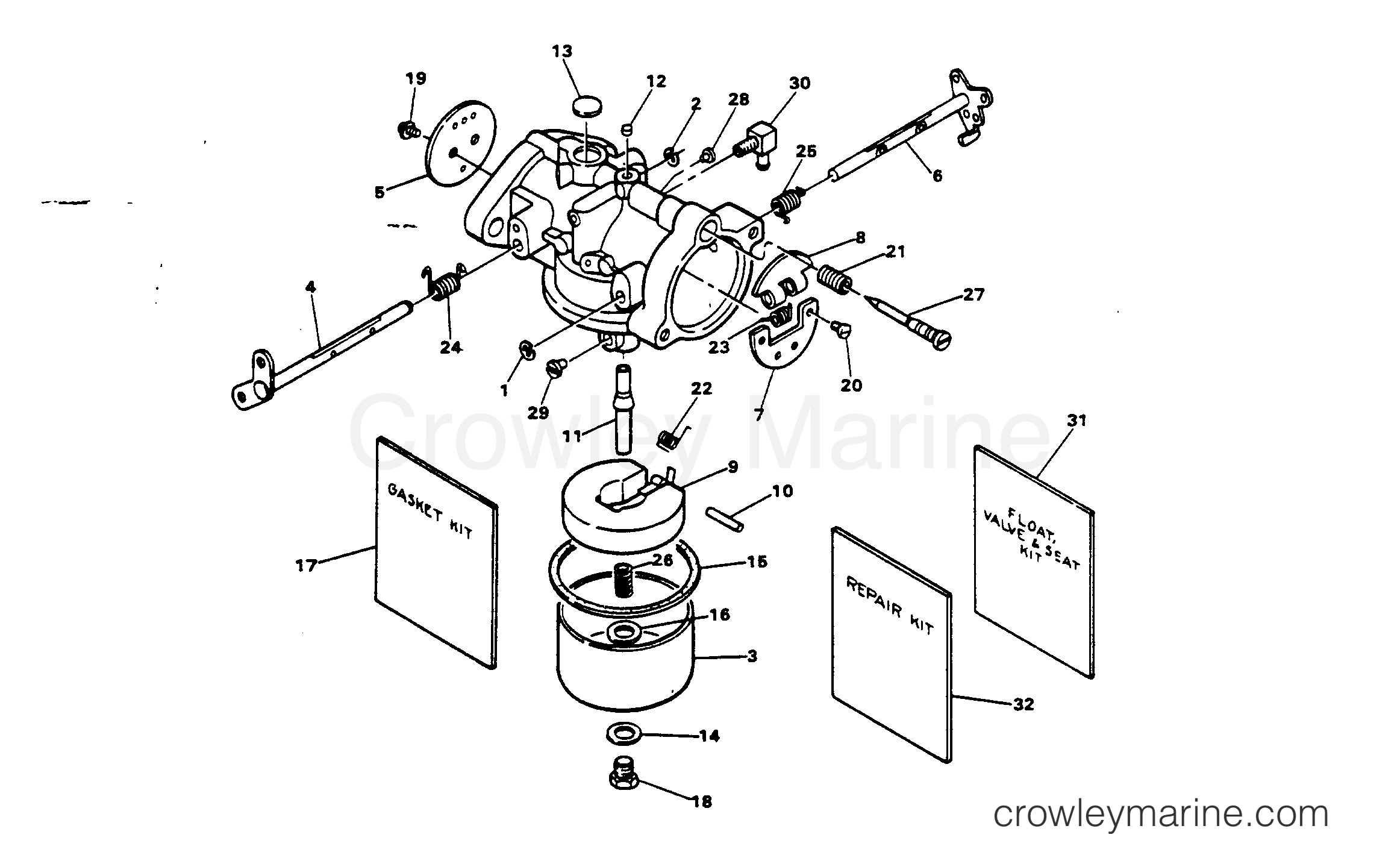 1983 Outboard 50 - 507C4E - CARBURETOR