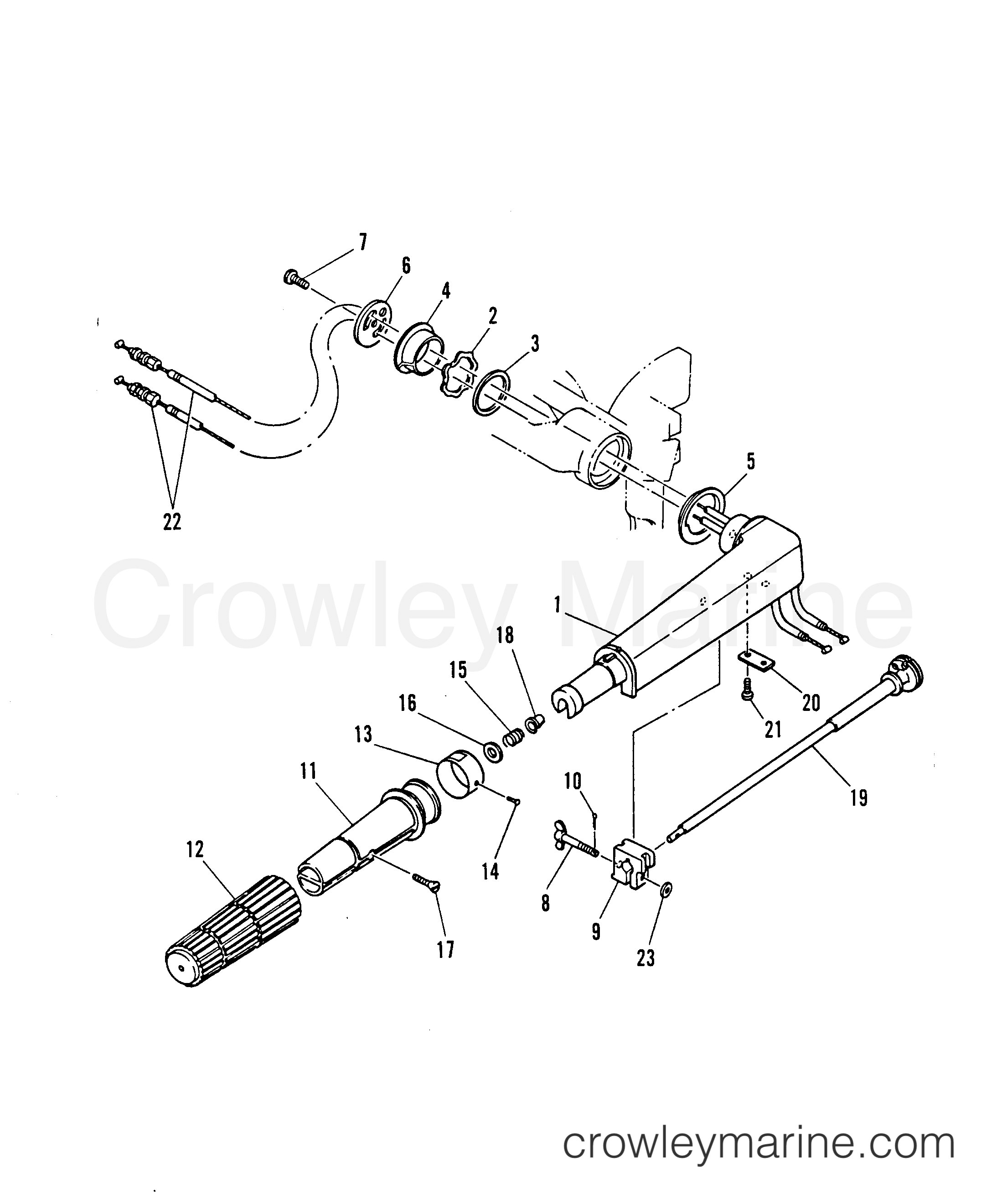 1986 Outboard 8 [M] - 7008206 - STEERING HANDLE