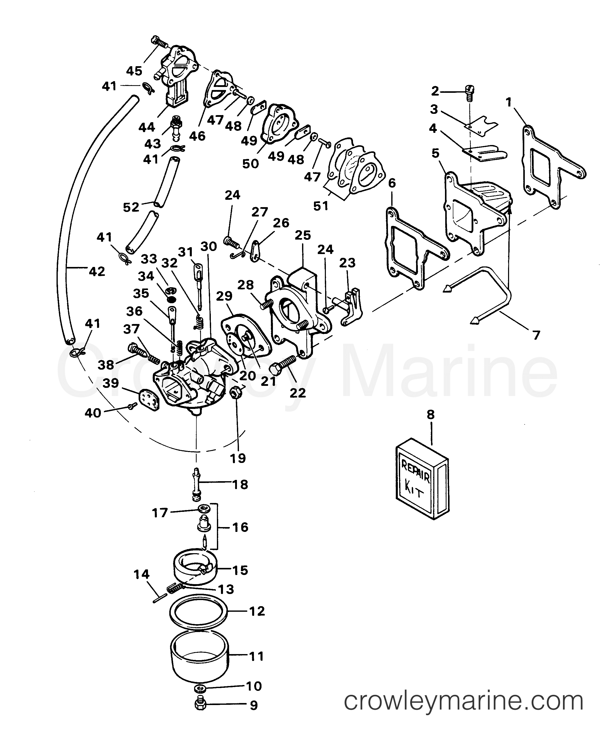 1981 Outboard 6 - 64BIG - FUEL SYSTEM