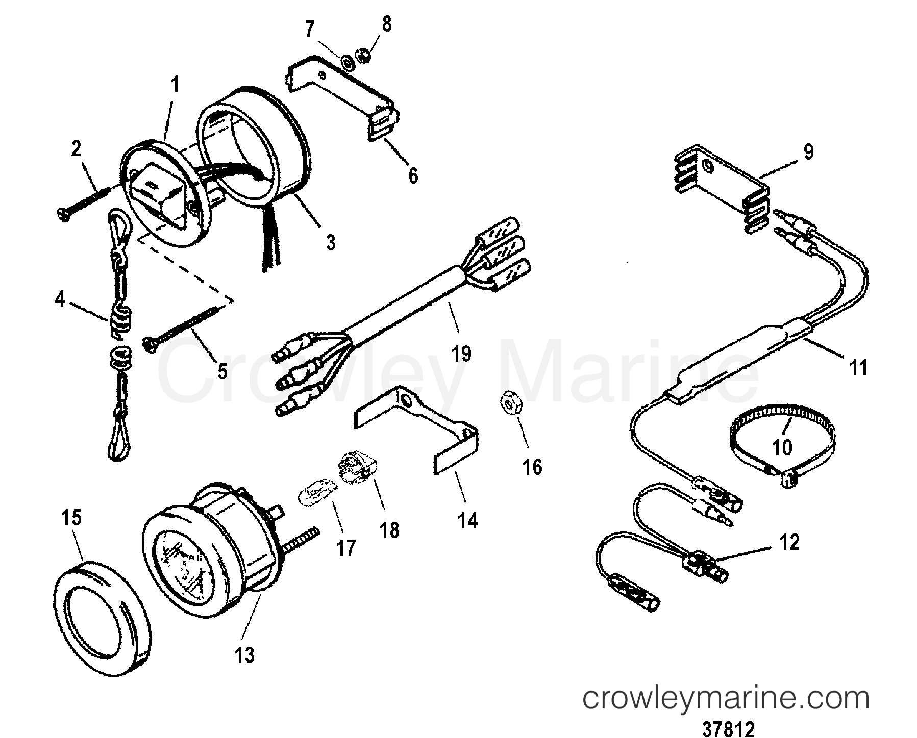 1997 Outboard 225 [XL EFI] - 7225423FD - INSTRUMENTATION