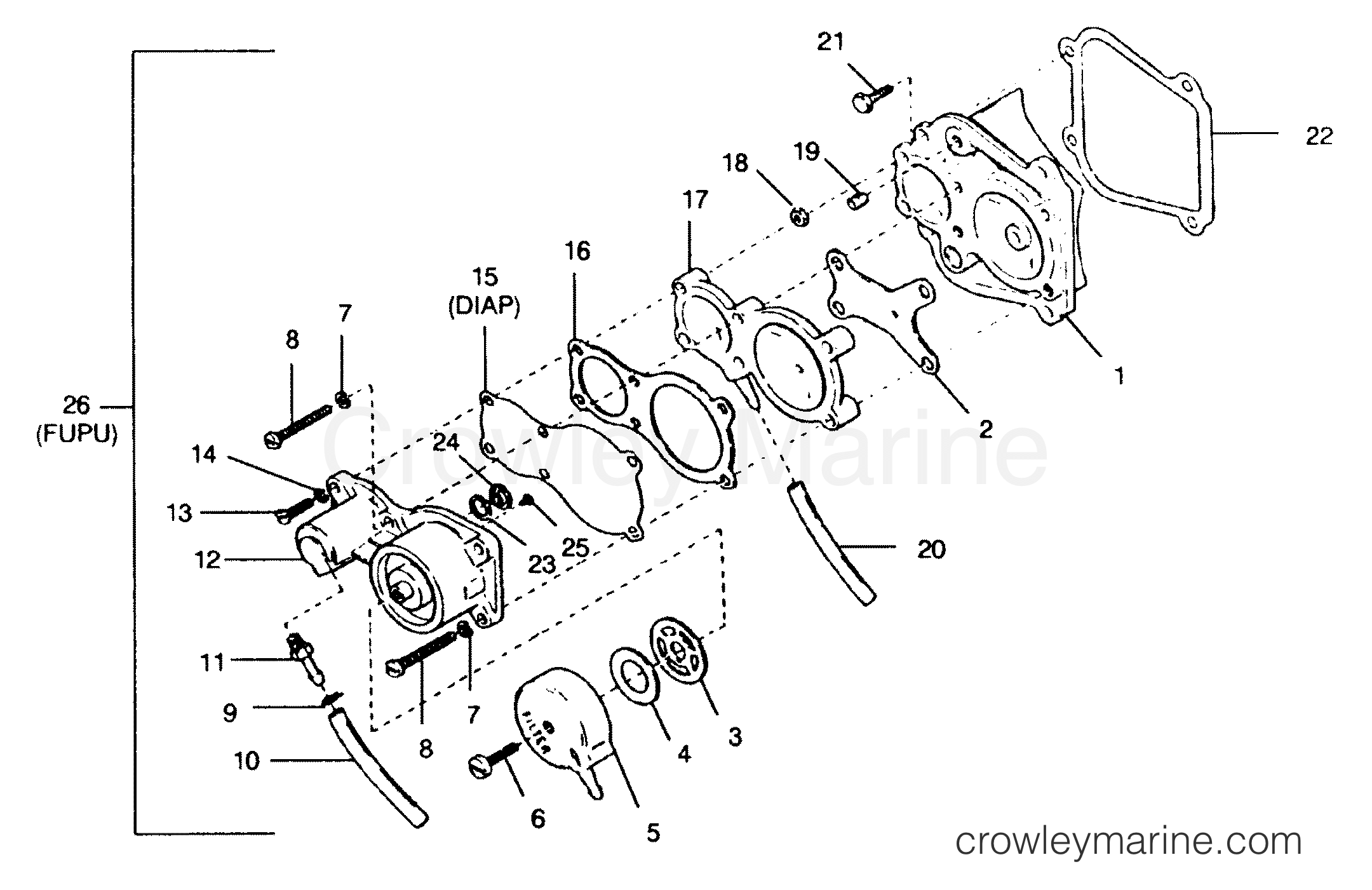 1991 Outboard 50 - 507A91B [Force] - FUEL PUMP