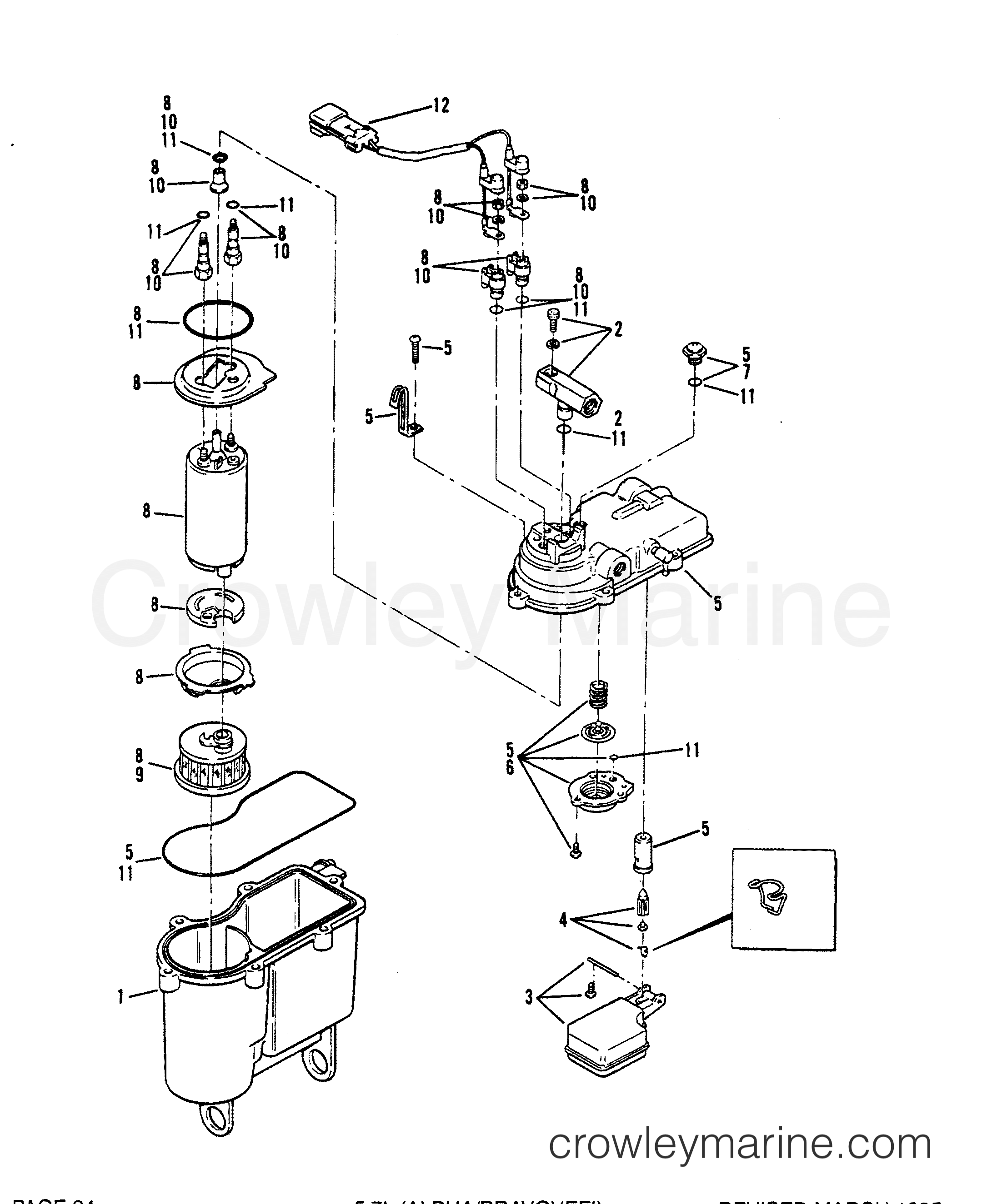 VAPOR SEPARATOR TANK - 1994 Stern Drive 5.7L TBI [BRAVO
