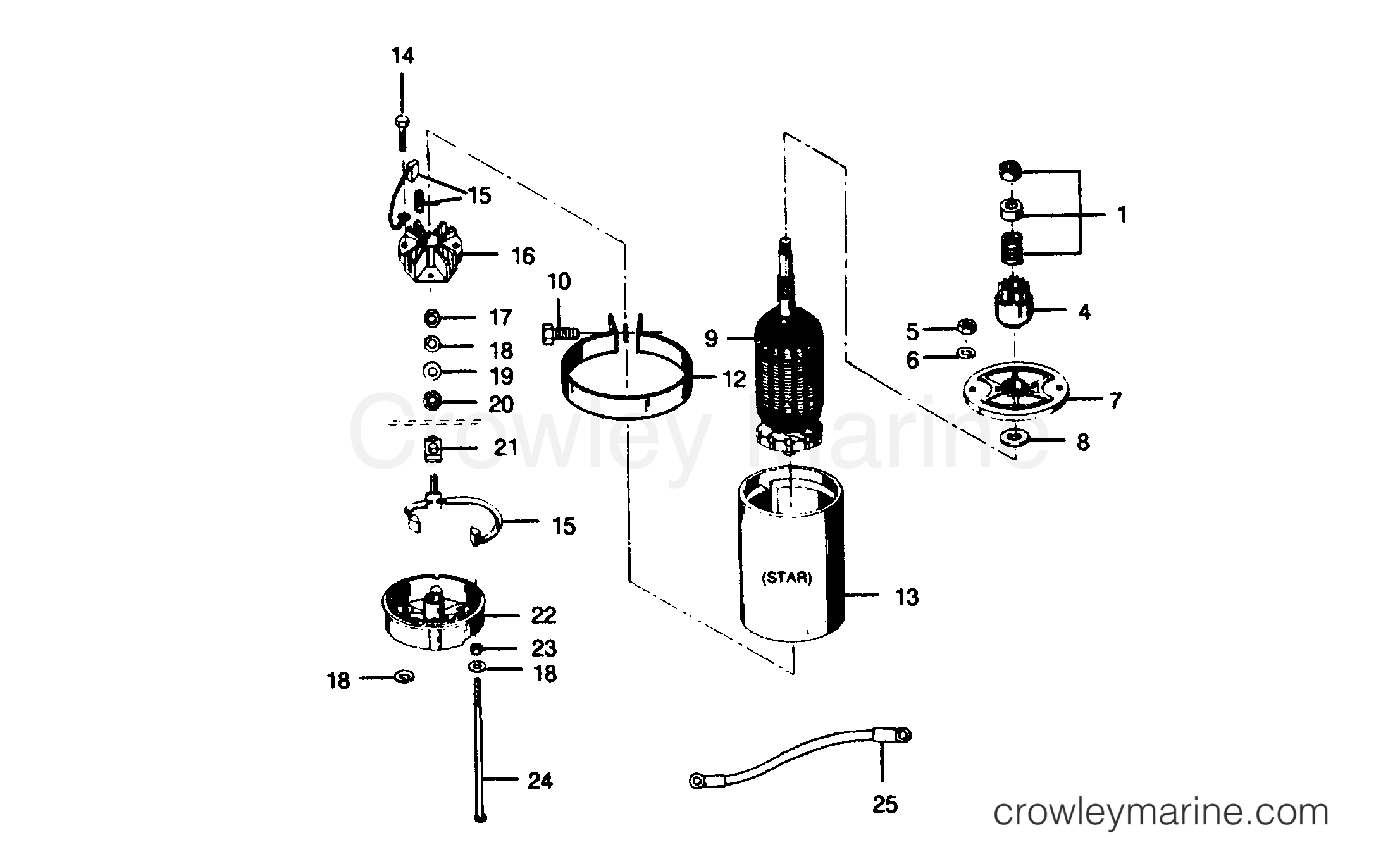 1991 Outboard 35 - 356E91A [Force] - ELECTRIC STARTER