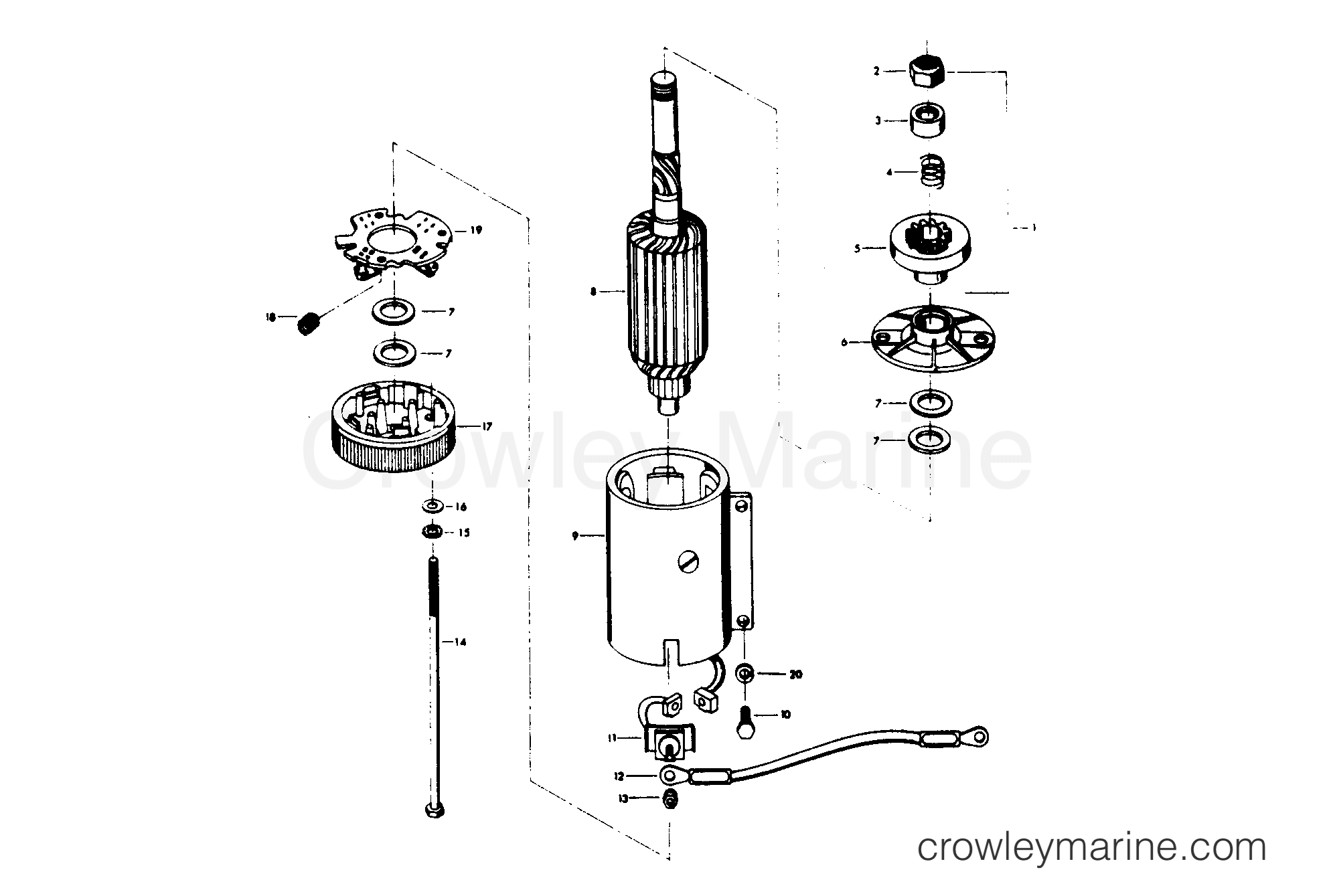 1977 Outboard 55 - 558HH - STARTER