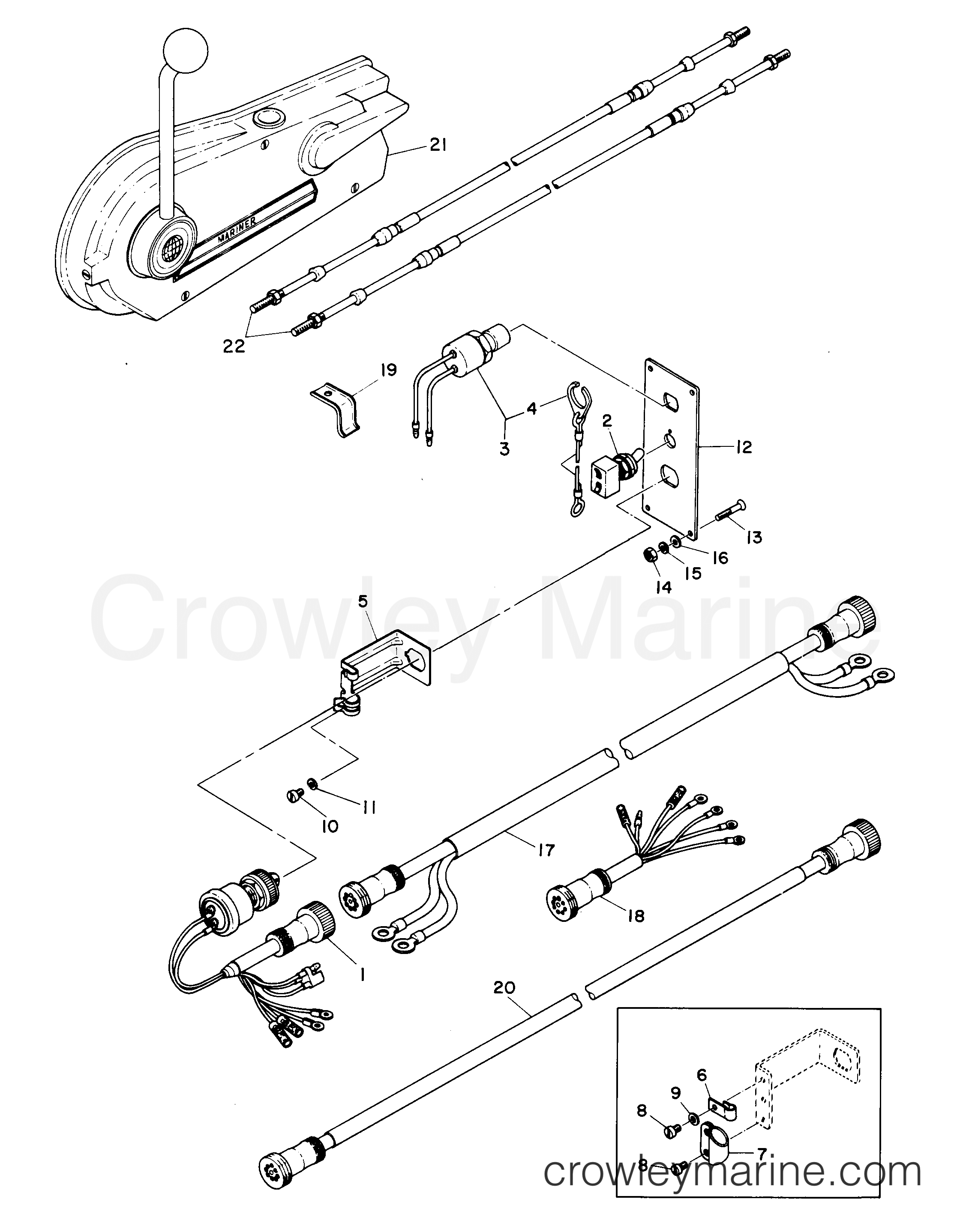 Serial Range Outboard 55 - 663-02730 AND BELOW [M] - SWITCH PANEL/REMOTE CONTROL